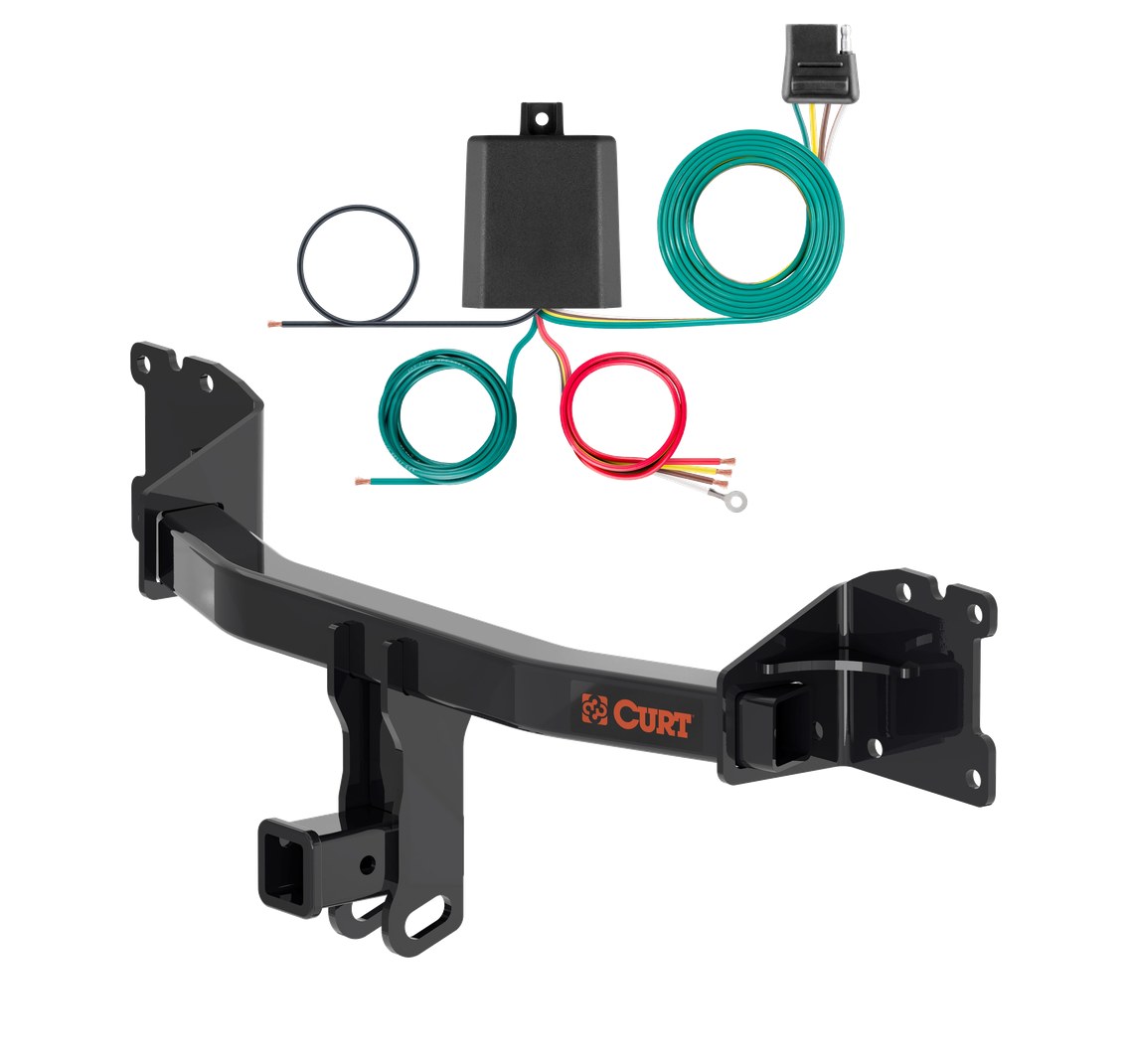 2020 - 2023 Pontiac Cayenne Curt 2", Class 3 Trailer Tow Hitch + 4-flat Wiring Kit 13592 thumbnail 0