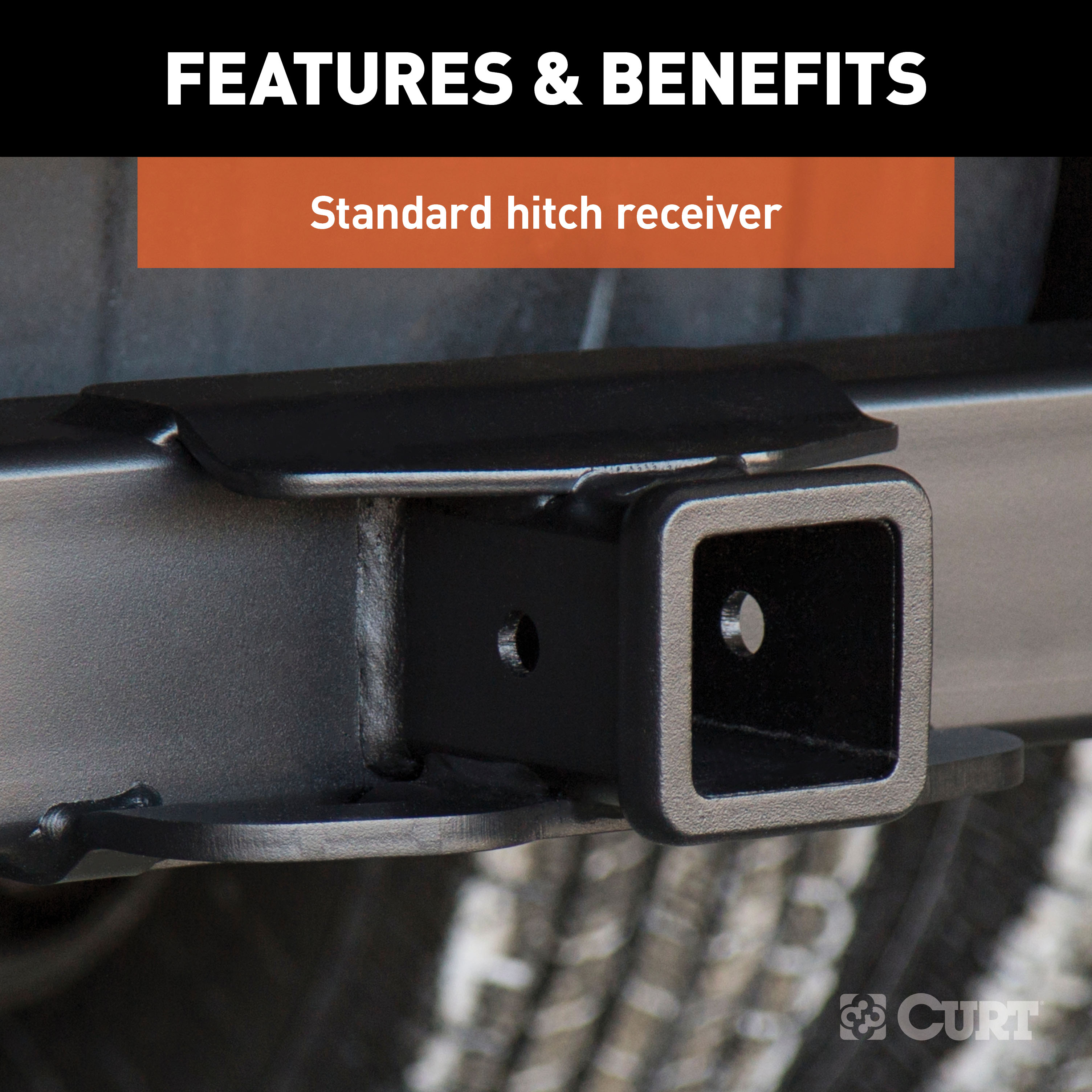 11 - 15 Ram 2500 8' bed, excluding factory receiver Curt 2=1/2", Class 5 Trailer Tow Hitch + 4-flat Wiring Kit 15704 thumbnail 5