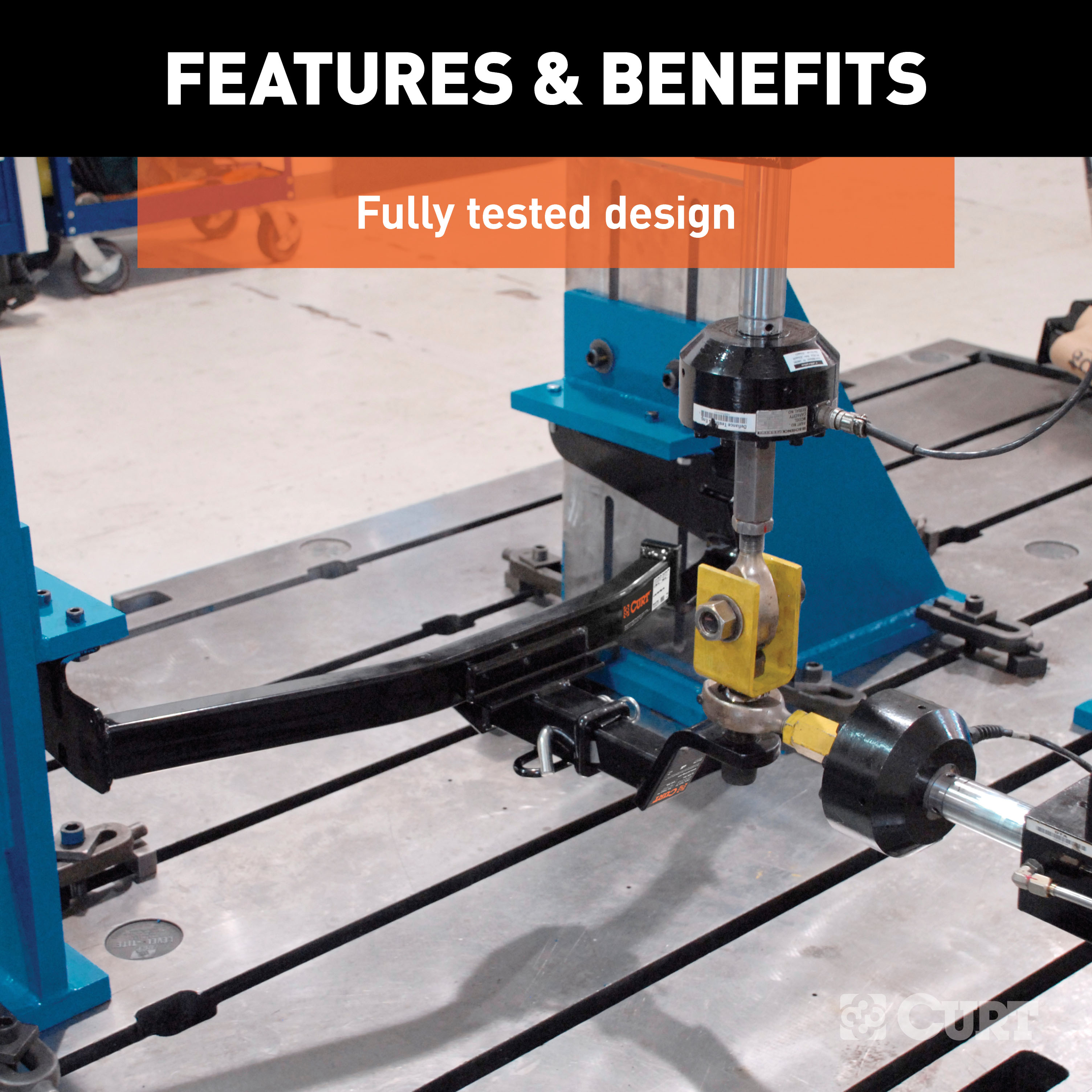 11 - 15 Ram 2500 8' bed, excluding factory receiver Curt 2=1/2", Class 5 Trailer Tow Hitch + 4-flat Wiring Kit 15704 thumbnail 7