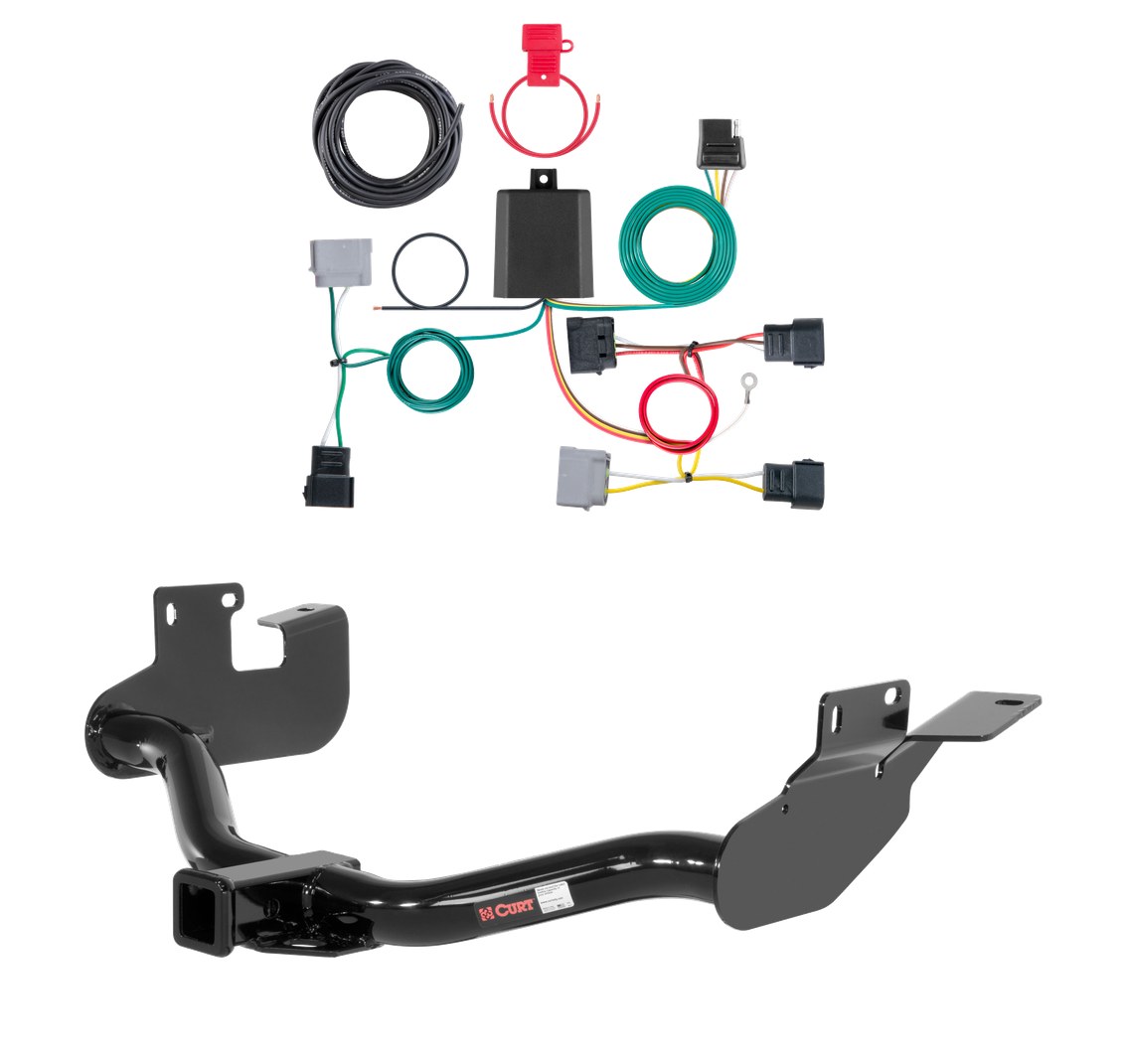 2005 - 2006 Mazda Tribute With factory 1-1/4" receiver hitch Curt 2", Class 3 Trailer Tow Hitch + 4-flat Wiring Kit 13651 thumbnail 0