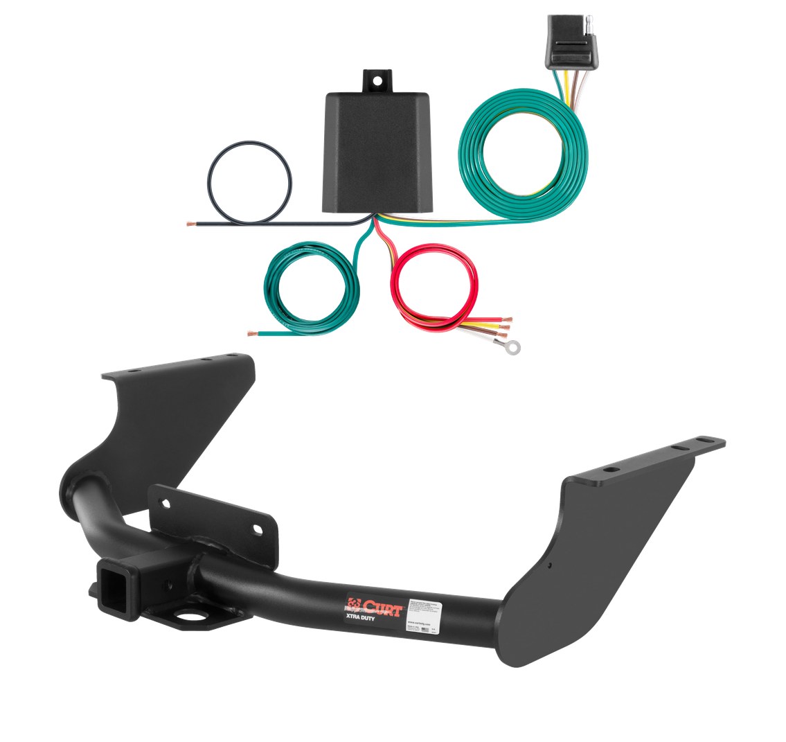 2011 - 2018 RAM 1500 Excluding factory receiver Curt 2", Class 5 Trailer Tow Hitch + 4-flat Wiring Kit 15572 thumbnail 0