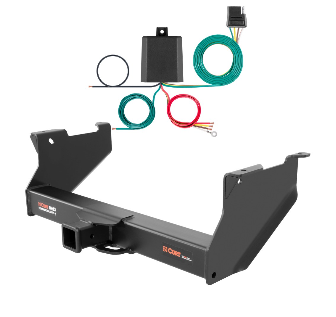 2016 - 2024 RAM 2500 6' bed, with or without factory receiver Curt 2-1/2", Class 5 Trailer Tow Hitch + 4-flat Wiring Kit 15801 thumbnail 0
