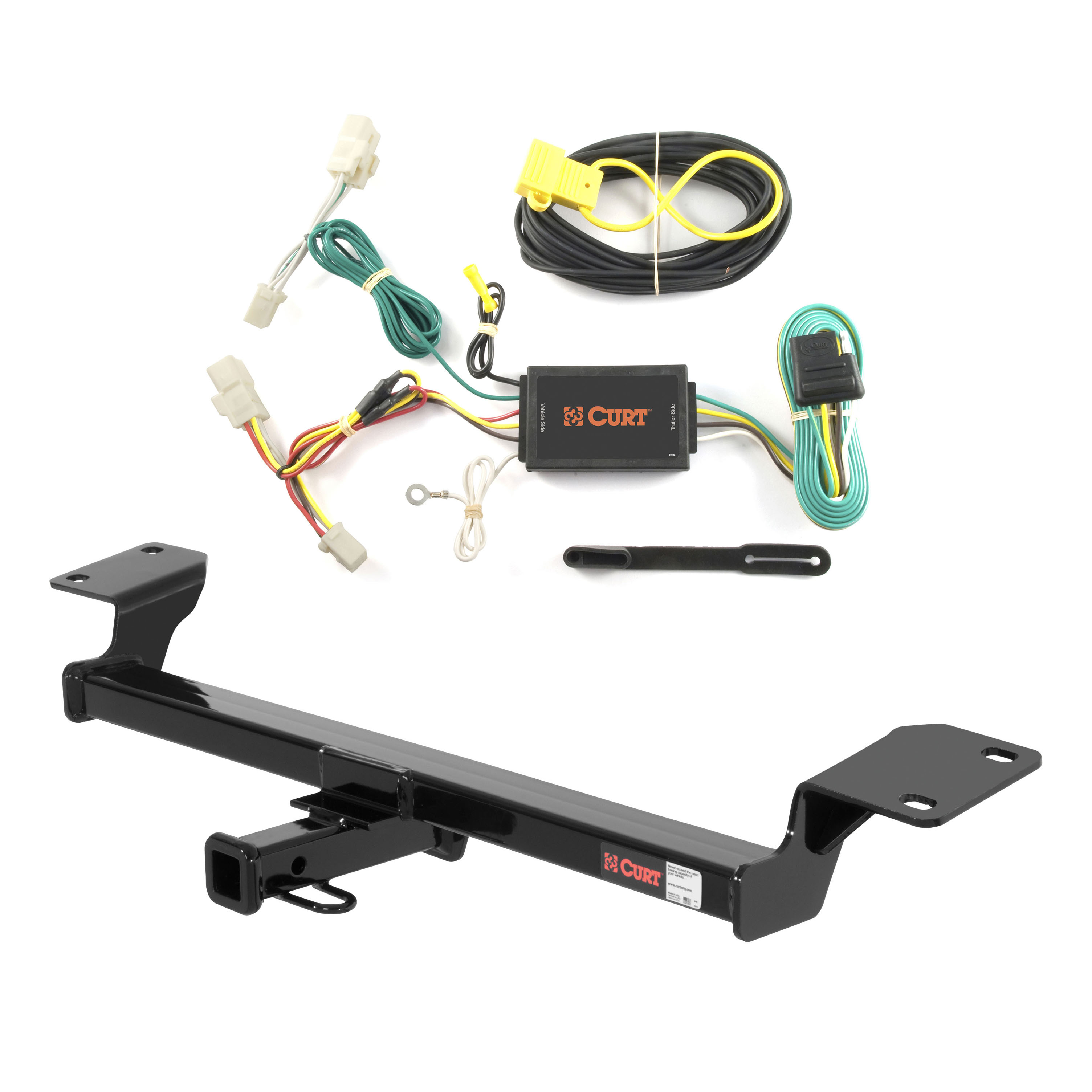 09 - 10 Pontiac Vibe Excluding GT Curt 1-1/4", Class 2 Trailer Tow Hitch + 4-flat Wiring Kit 12228 thumbnail 0