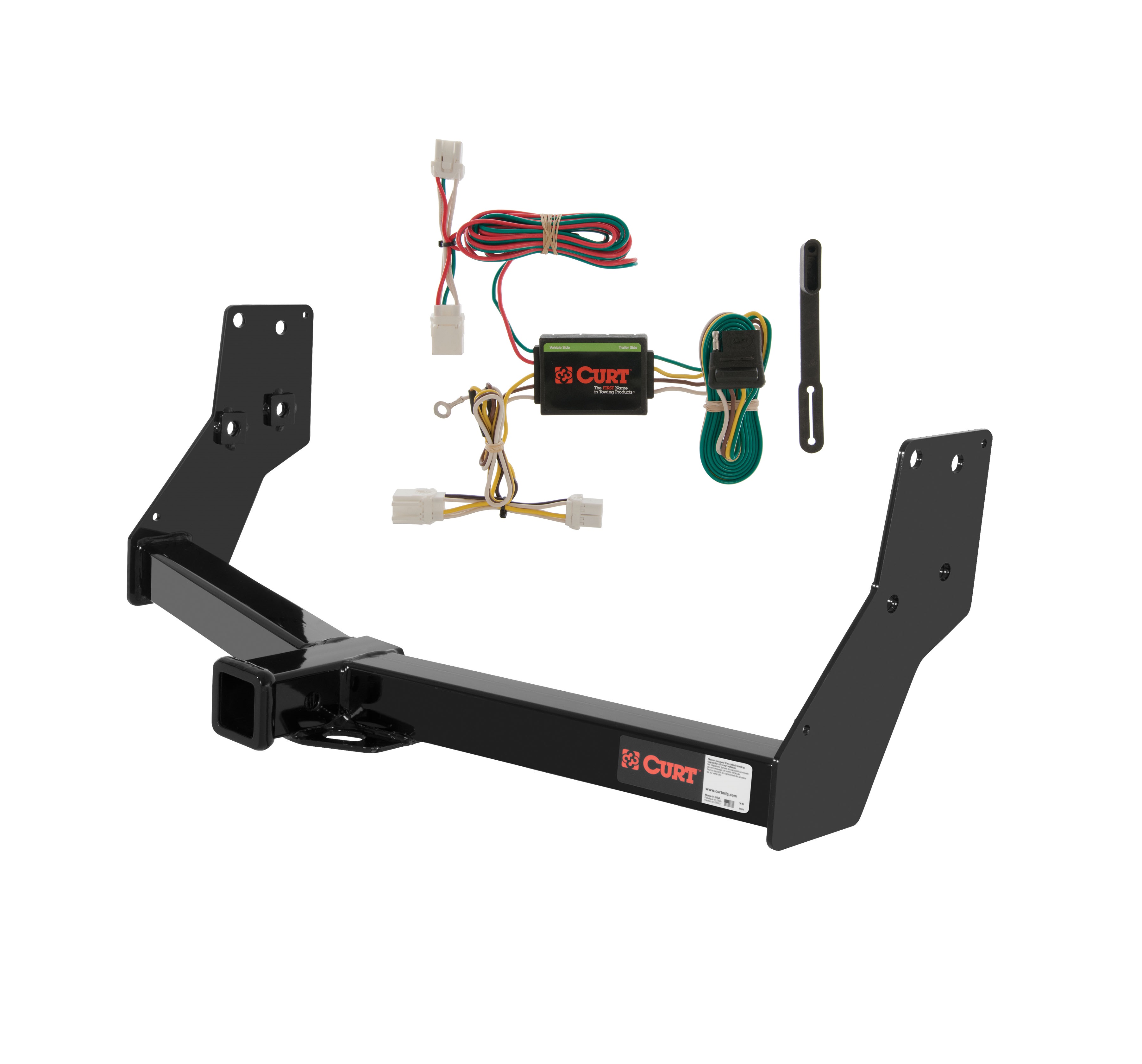 96 - 04 Nissan Pathfinder Curt 2", Class 3 Trailer Tow Hitch + 4-flat Wiring Kit 13088 thumbnail 0