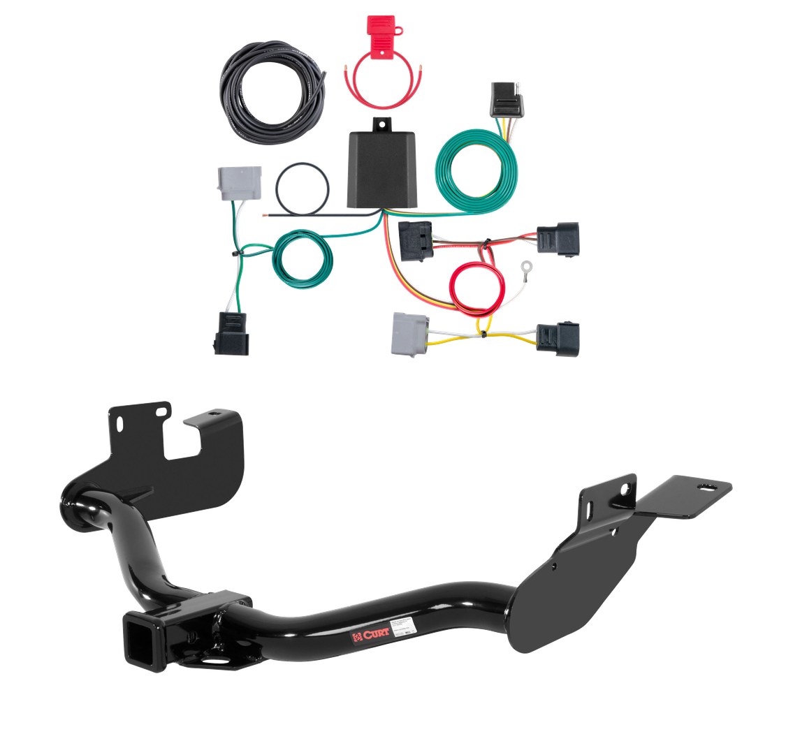 2005 - 2006 Mazda Tribute Without factory 1-1/4" receiver hitch Curt 2", Class 3 Trailer Tow Hitch + 4-flat Wiring Kit 13650 thumbnail 0