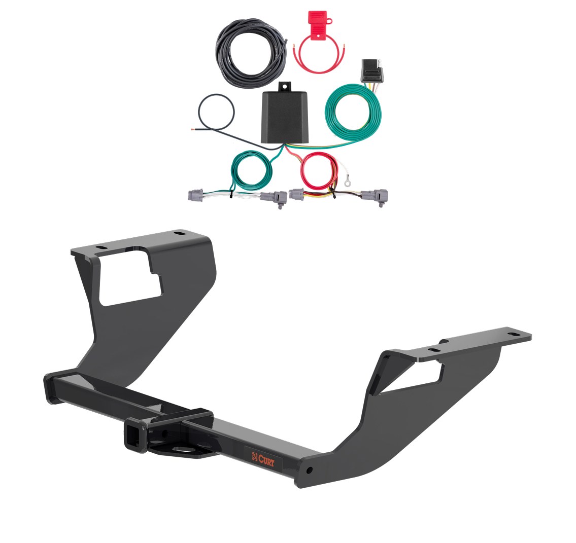 2022 - 2026 Subaru WRX Curt 1-1/4", Class 1 Trailer Tow Hitch + 4-flat Wiring Kit 11663 thumbnail 0