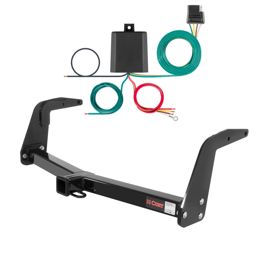 1992 - 1995 Toyota 4Runner With 31.5" or smaller spare tires Curt 2", Class 3 Trailer Tow Hitch + 4-flat Wiring Kit 13094 thumbnail 0