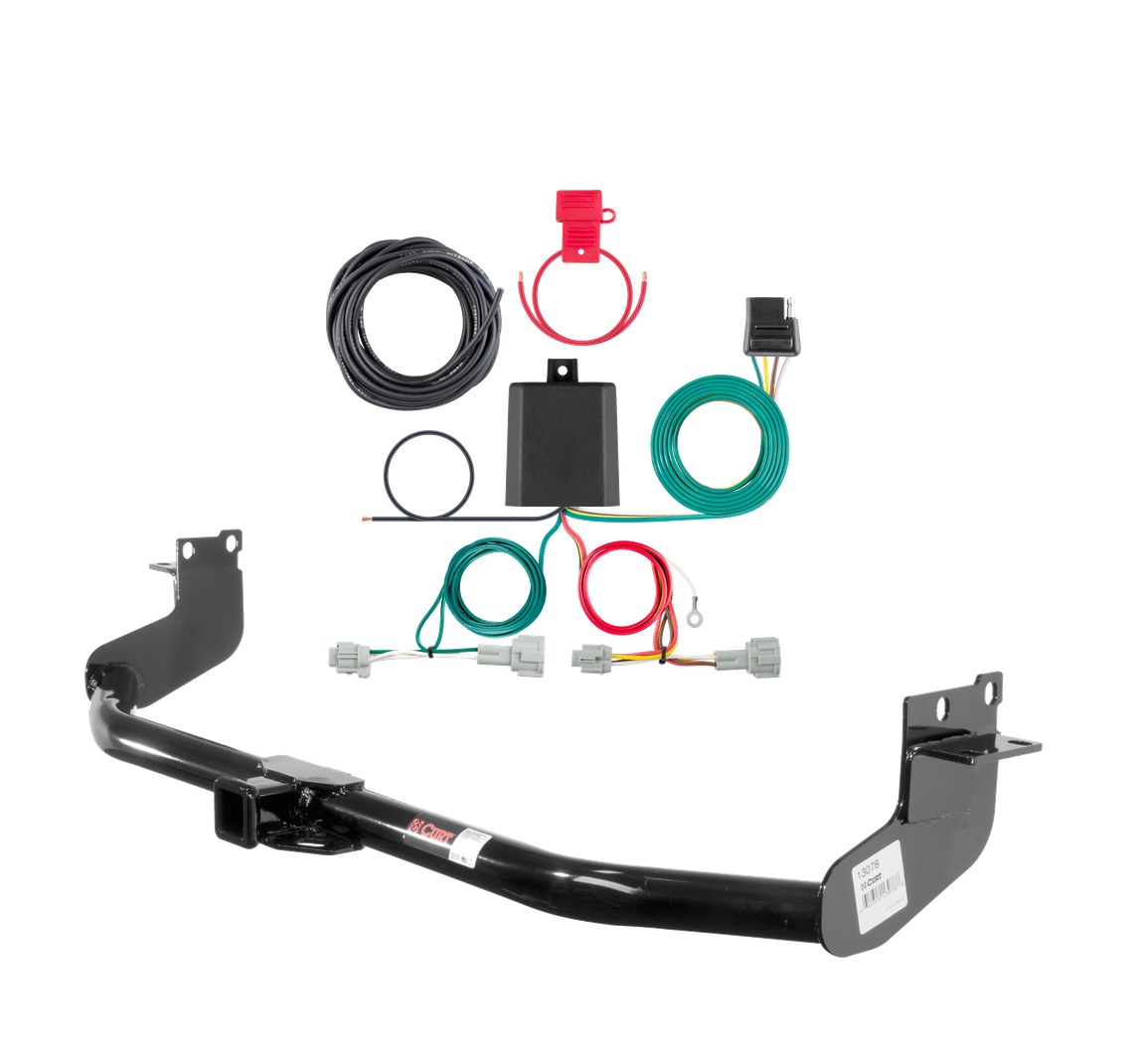 2011 - 2017 Nissan Quest Curt 2", Class 3 Trailer Tow Hitch + 4-flat Wiring Kit 13078 thumbnail 0