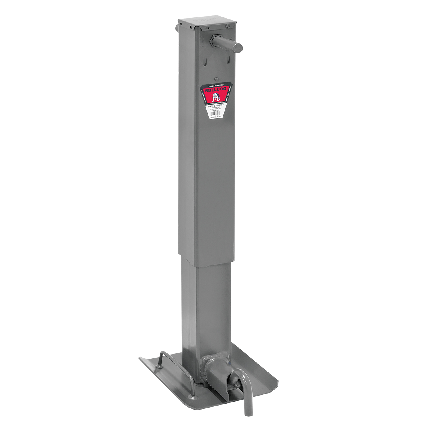 Bulldog HD Square Trailer Jack, 12,000 lbs. Support Capacity, Side Wind, 12-1/2 in. Travel, No Handle BD182400 thumbnail 0