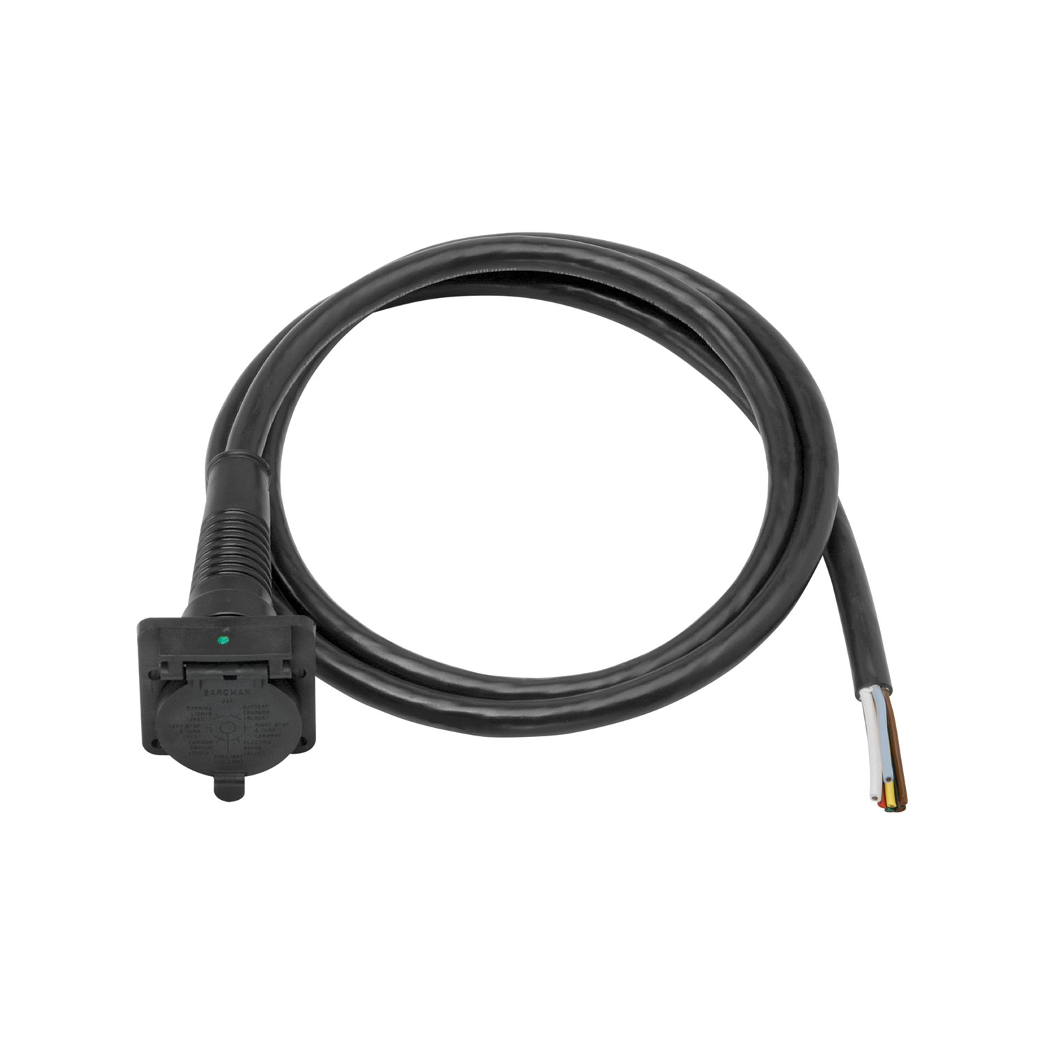 Bargman Wiring Connector, 7-Way Vehicle End, 4 ft. Length Wire thumbnail 0