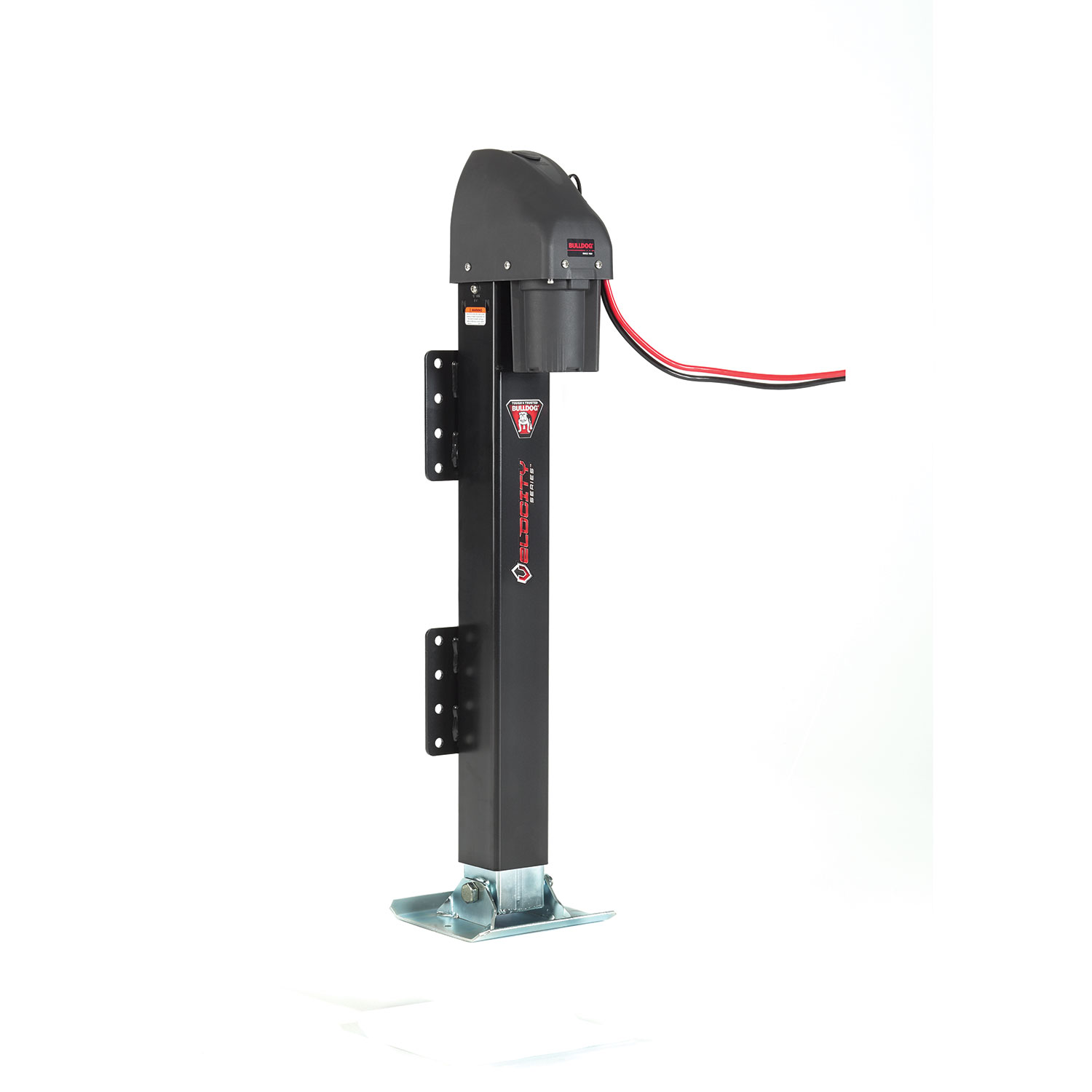 Bulldog 12K Electric Powered Side Mount Bolt-On Velocity Series  Trailer Jack 24 in. Travel BD185400 thumbnail 0