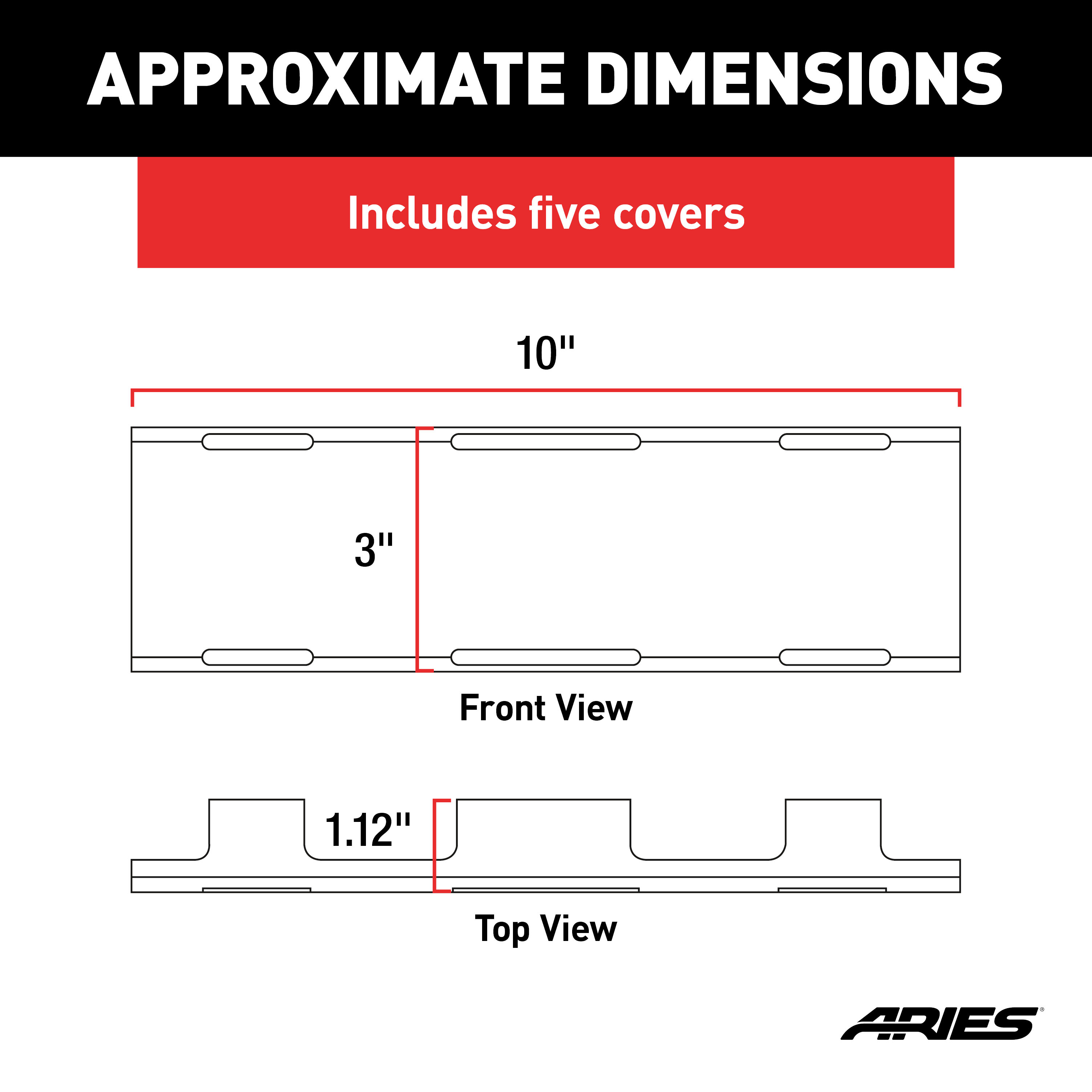 ARIES 1501279 50-Inch LED Light Bar Covers, 5 Pieces thumbnail 4