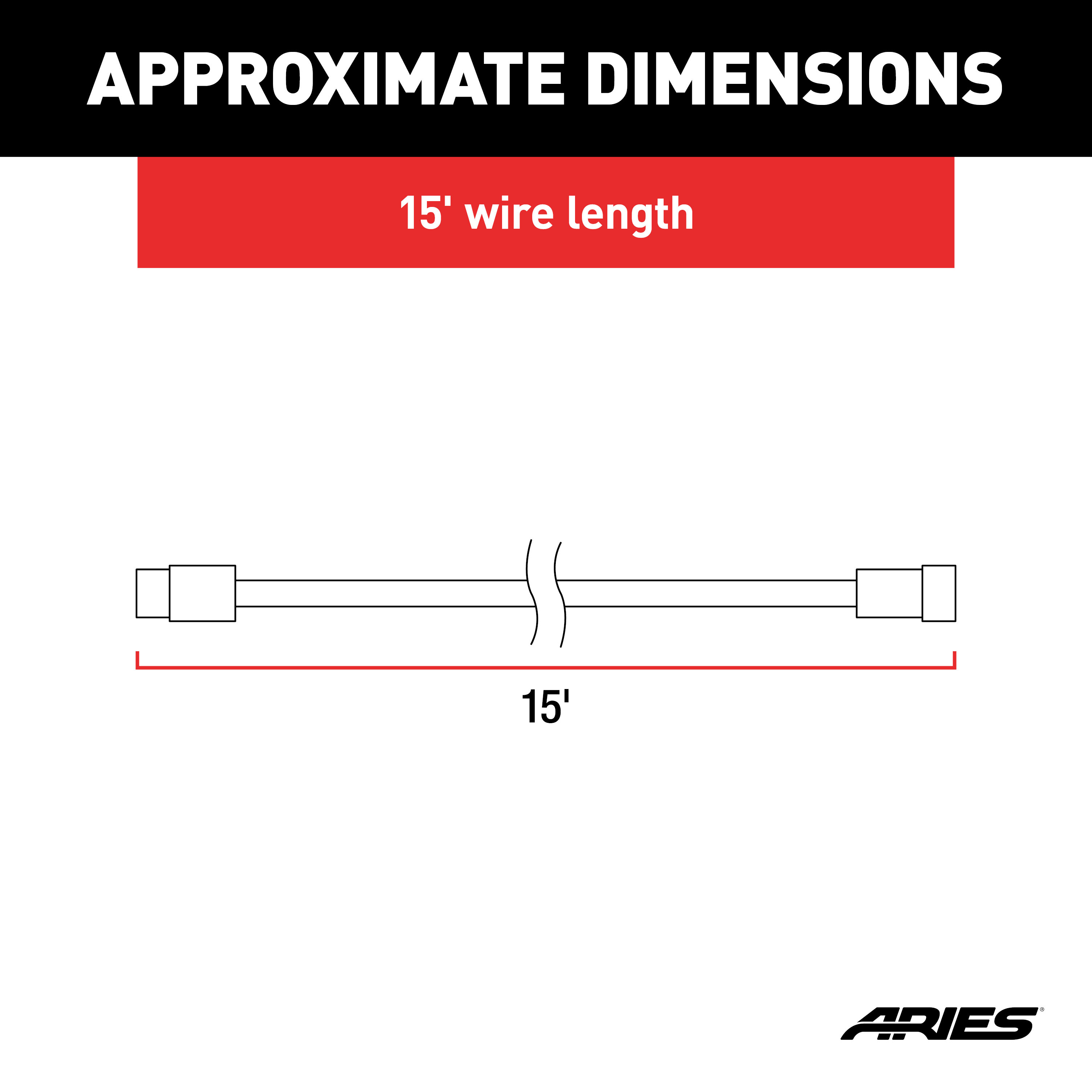 ARIES 1501243 Replacement LED Light Extension Harnesses, 2-Pack thumbnail 3