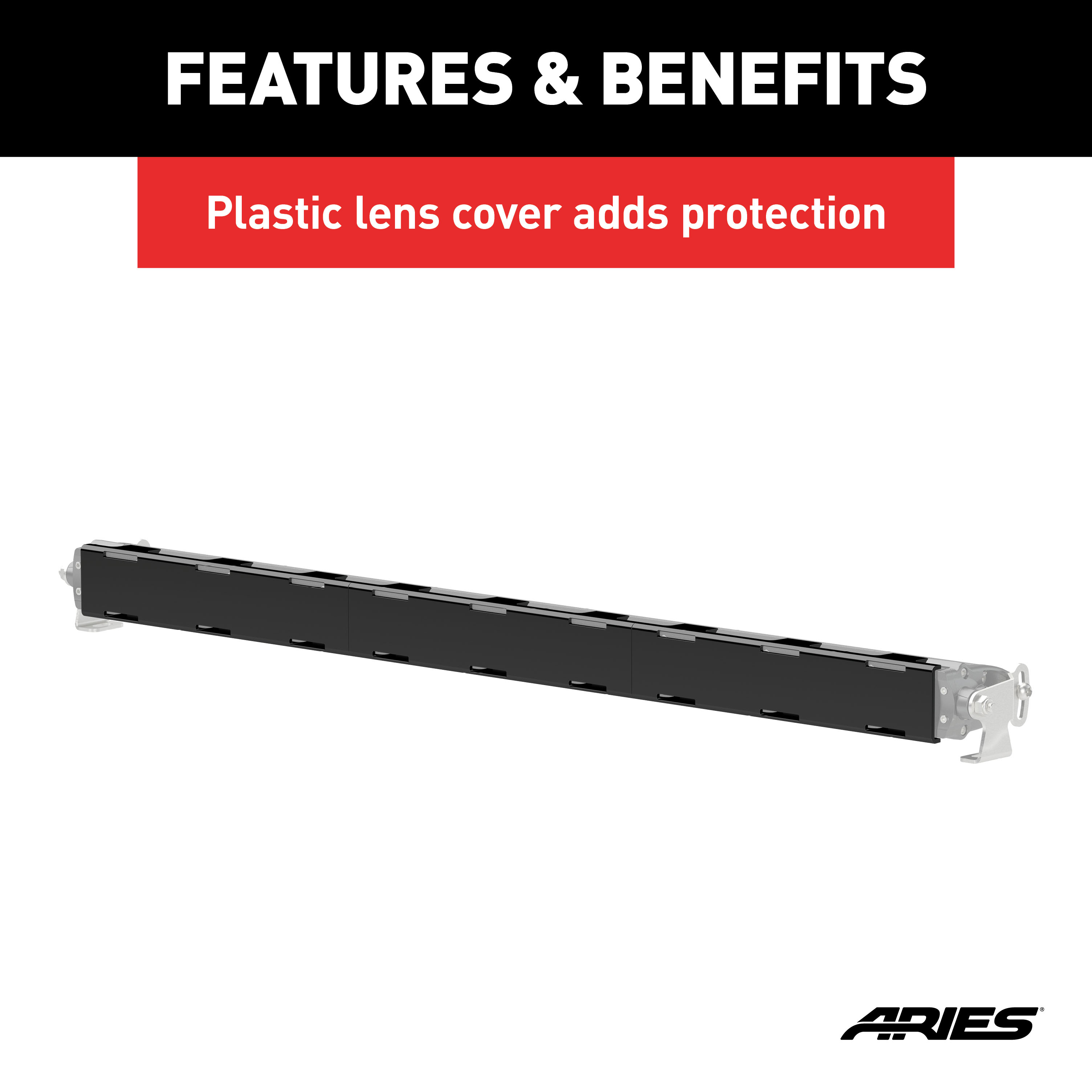 ARIES 1501265 30-Inch LED Light Bar Covers, 3 Pieces thumbnail 2