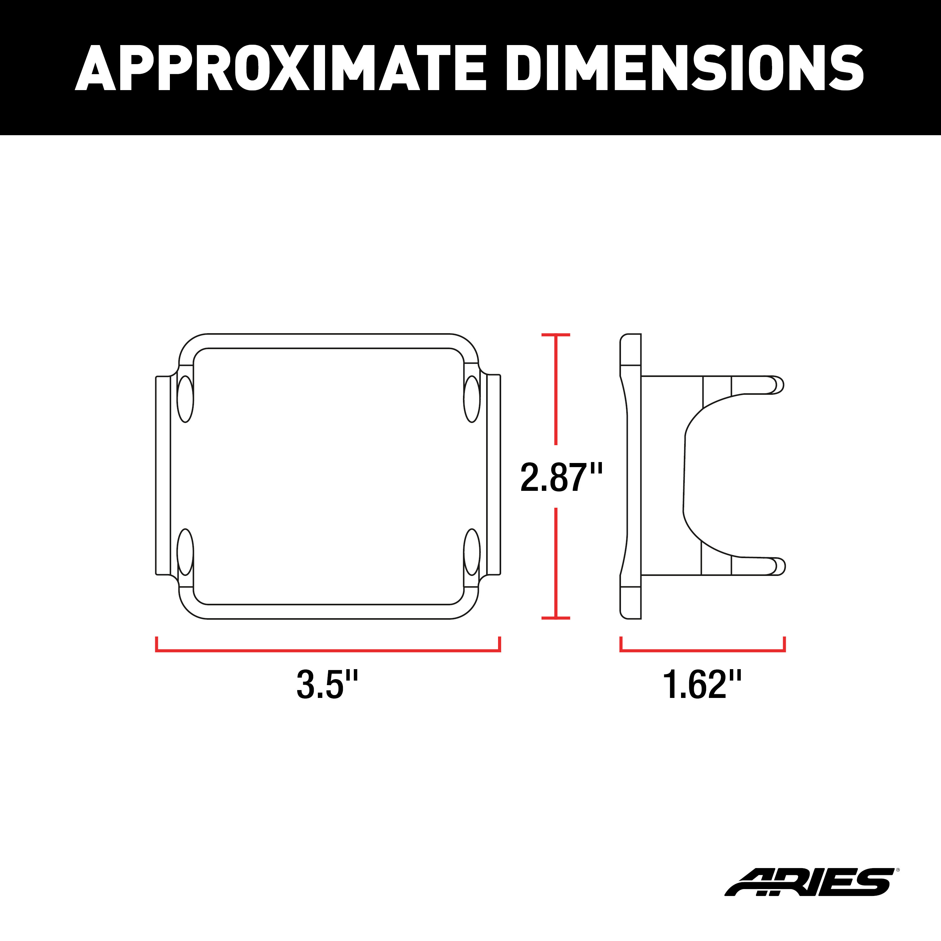 ARIES 1501253 2-Inch Square LED Light Covers, 2-Pack thumbnail 4