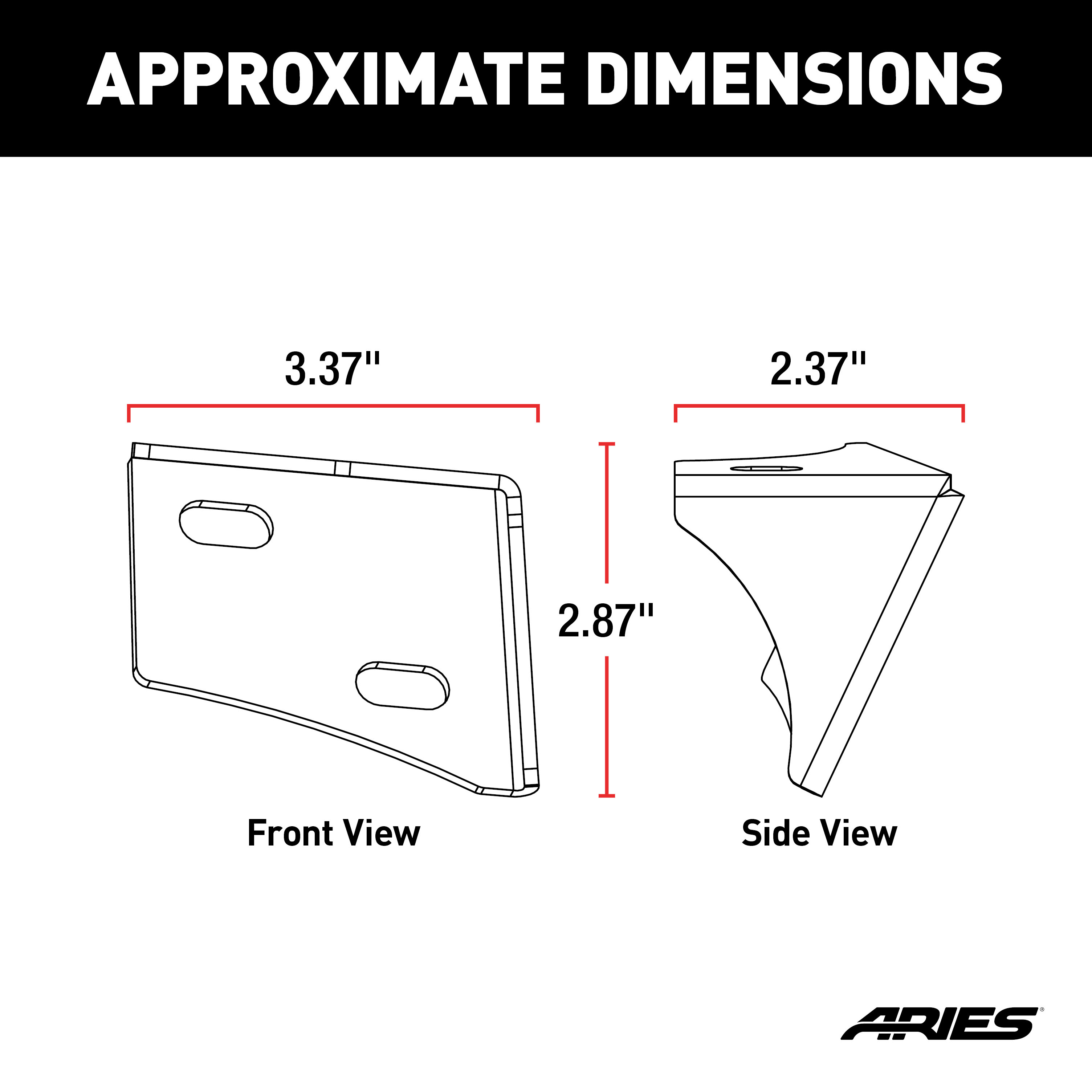 ARIES AR15800 Jeep Wrangler JK Windshield Light Brackets, LEDs Sold Separately thumbnail 6