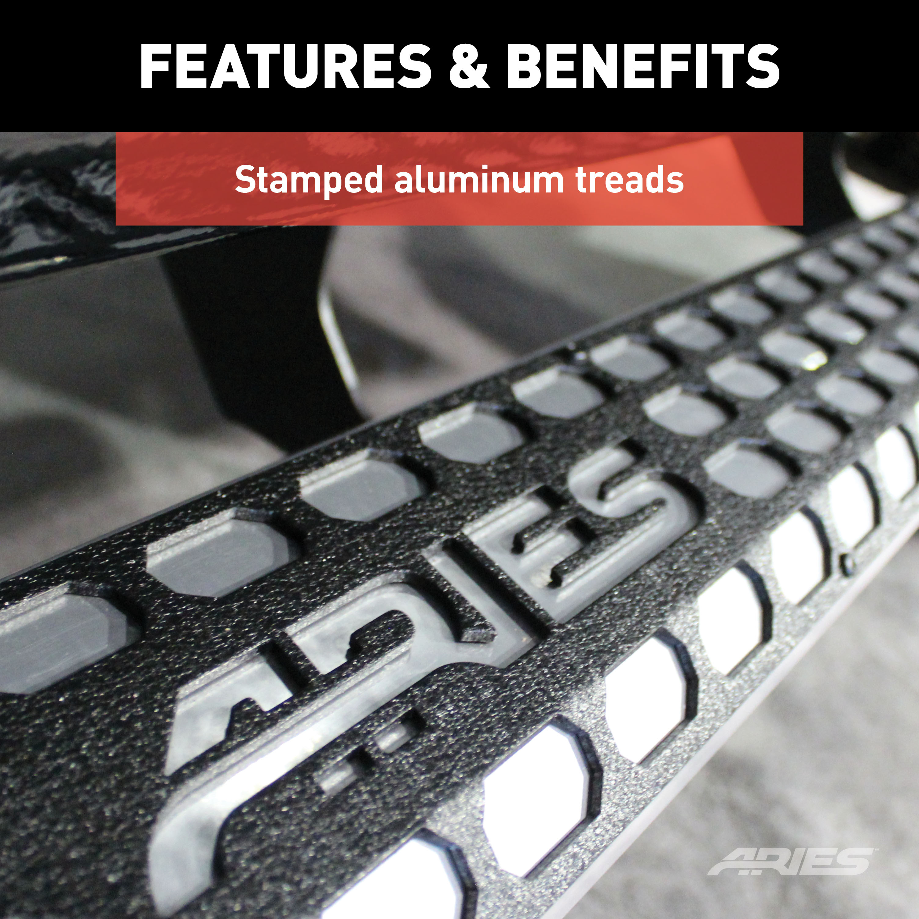 ARIES 2555049 AdvantEDGE Chrome Aluminum 91-Inch Truck Running Boards, Select Ram 1500 Crew Cab thumbnail 3