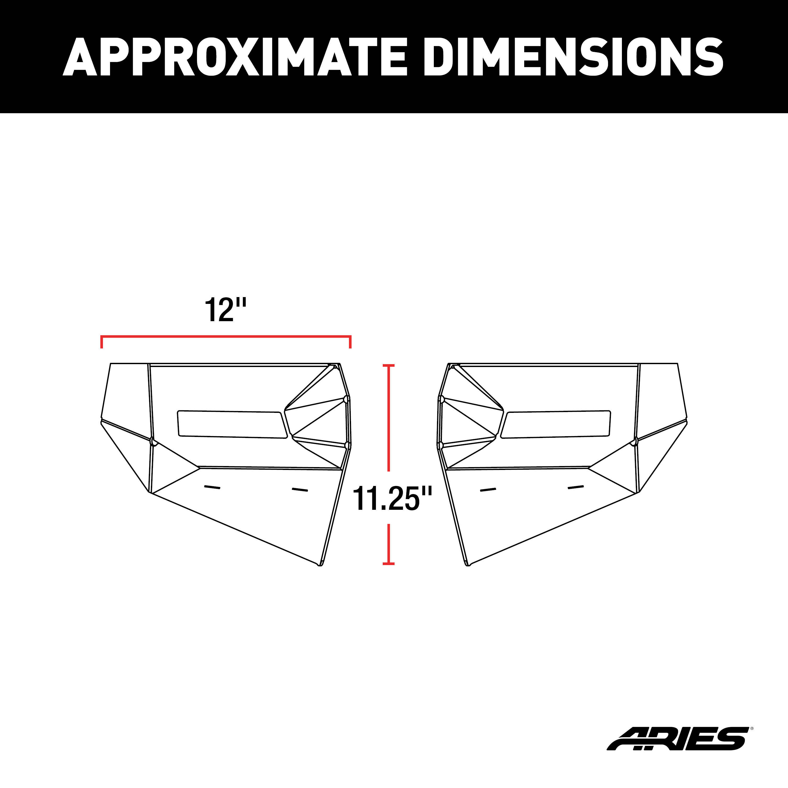 ARIES 2081209 TrailChaser Black Aluminum Front Bumper Corners Only, Select Jeep Wrangler JL, Gladiator thumbnail 6
