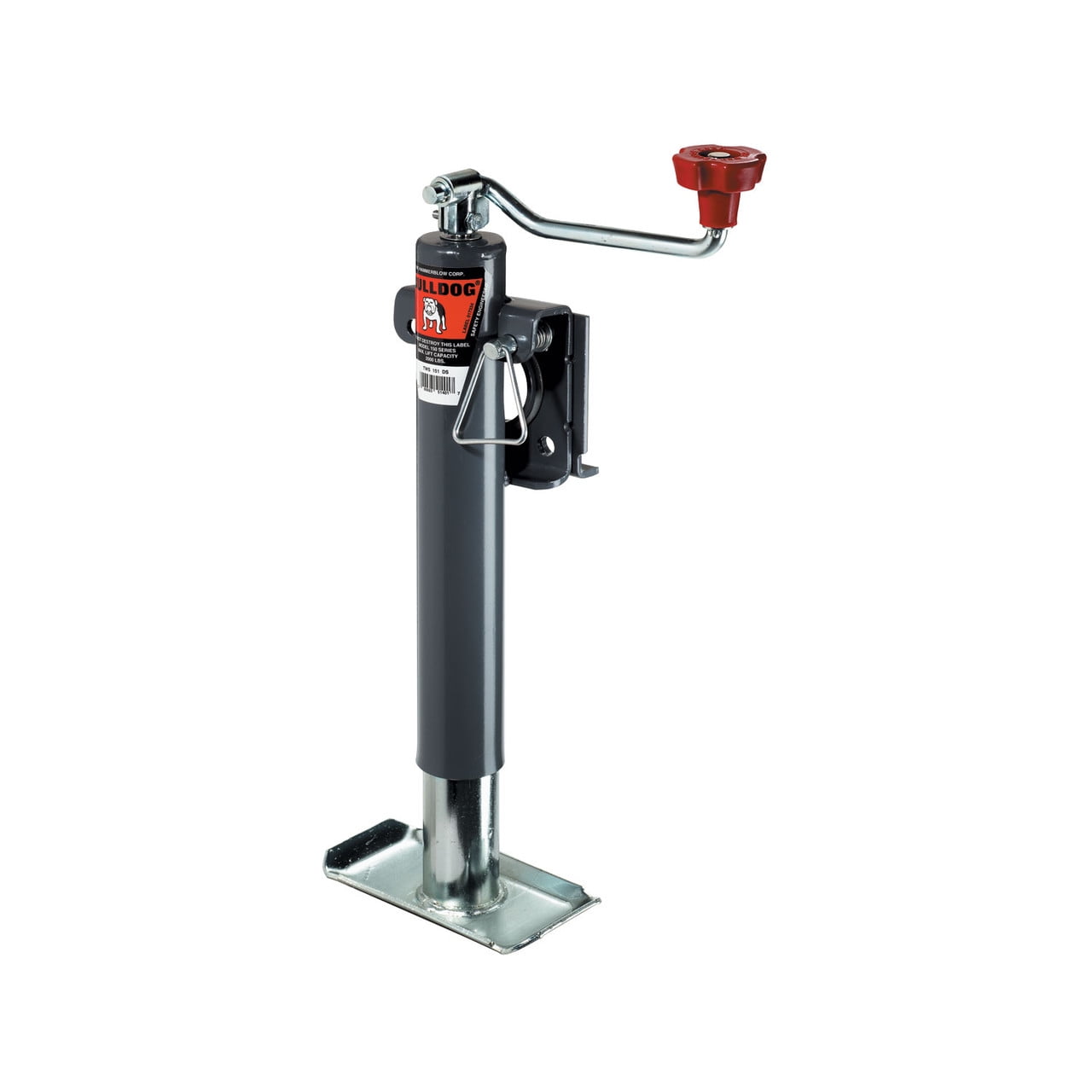 Bulldog Weld-On Jack, Topwind, 10" Travel, Weld-On L Bend Swivel Bracket, 2,000 lbs. Lift Capacity (Includes Base) thumbnail 0