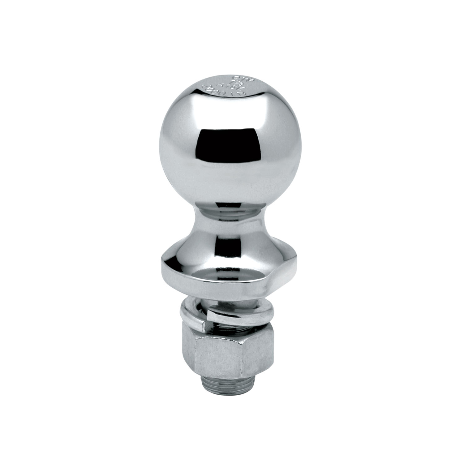 Draw-tite Trailer Hitch Ball, 1-7/8 in. Diameter, 2,000 lbs. Capacity, 3/4 in. Shank Dia, 3-3/8 in. Shank Length, Chrome thumbnail 0