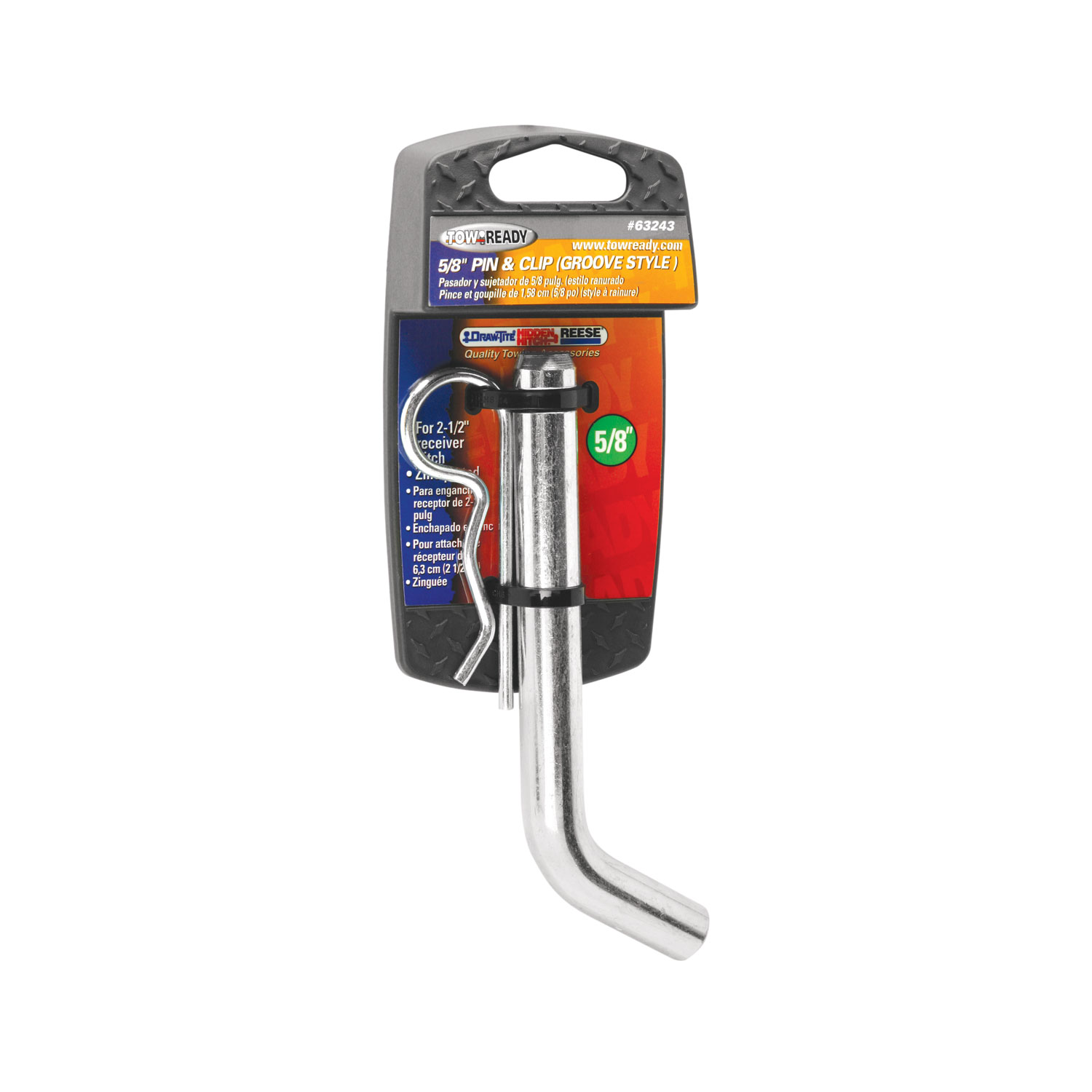 Draw-tite Titan  Trailer Hitch Pin & Clip, Fits 2-1/2 in. Receiver, 5/8 in. Pin Diameter thumbnail 0