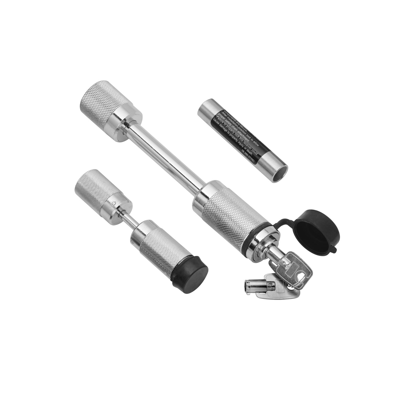 Draw-tite Trailer Hitch Lock, Coupler Combo Lock Set, Fits 2 in. Receiver, 5/8 in. Pin Diameter, Stainless Steel thumbnail 0