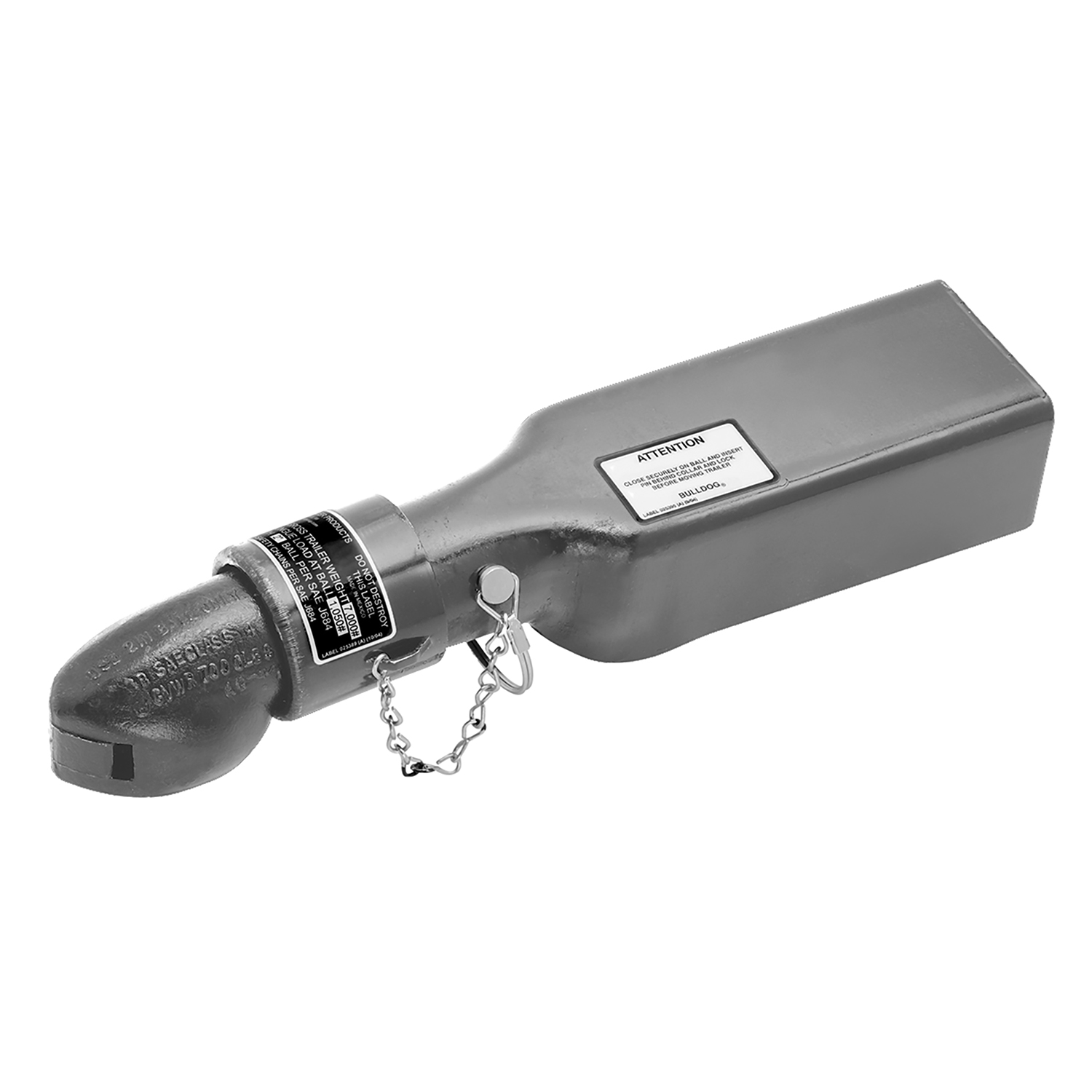 Bulldog 7,000 lbs Collar-Lok  Straight Coupler, 2 in. Diameter, 3 in. Channel Width BD028243 thumbnail 0