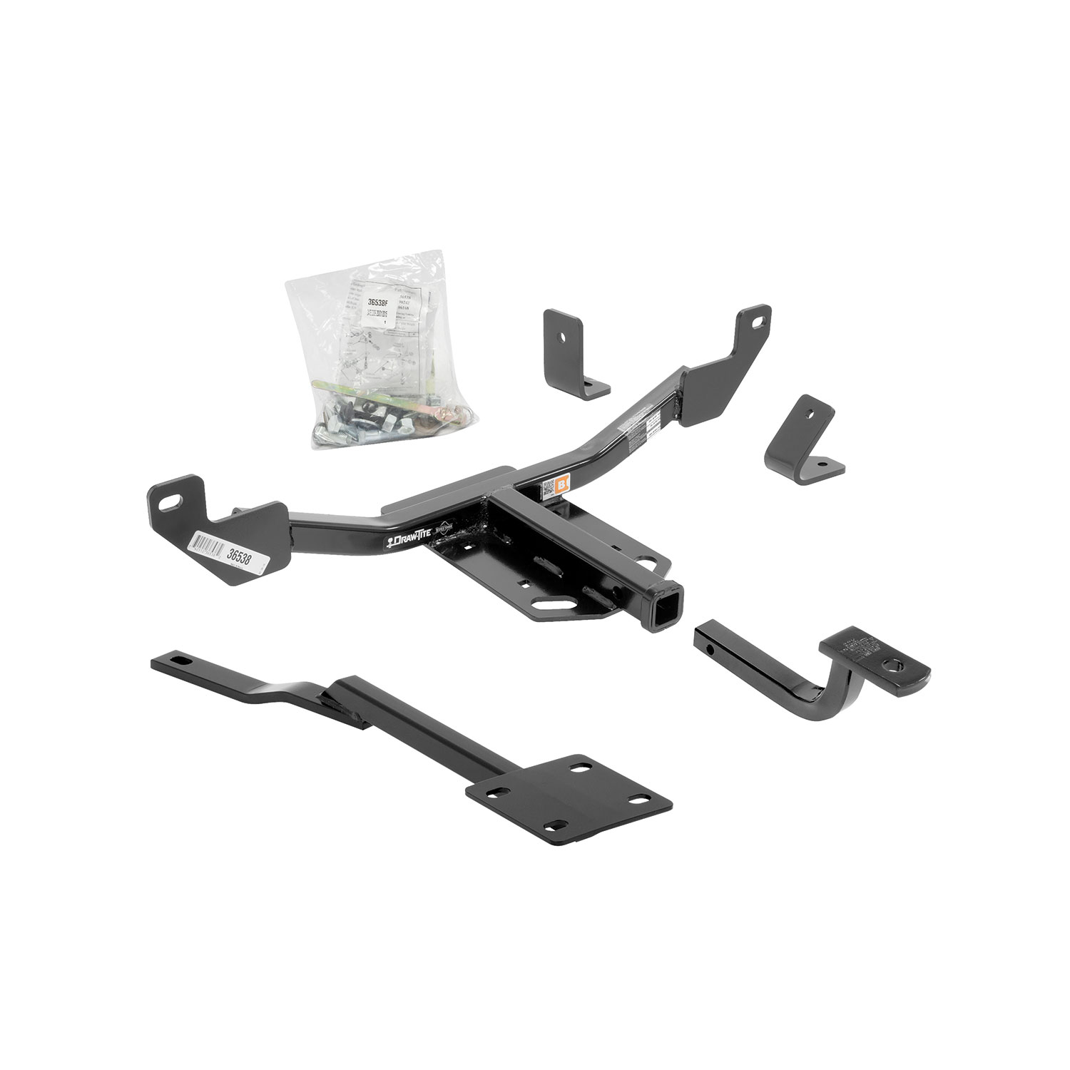 Draw-tite Class 2 Trailer Hitch, 1-1/4" Square Receiver, Black for Select Buick LaCrosse, Buick Regal, Cadillac XTS, Chevrolet Impala, Chevrolet Malibu, Chevrolet Malibu Limited 36538 thumbnail 7