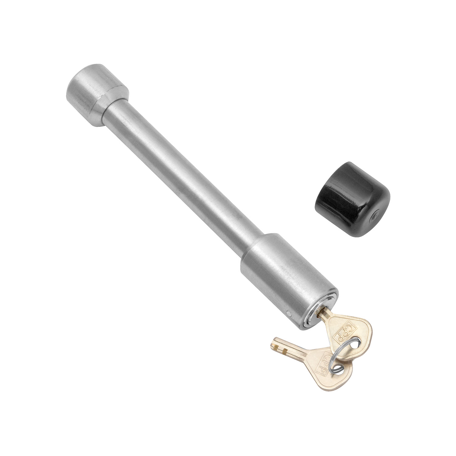 Draw-tite Trailer Hitch Lock, Fits 2-1/2 in. Receiver, 5/8 in. Pin Diameter, Dogbone Style, Stainless Steel thumbnail 0