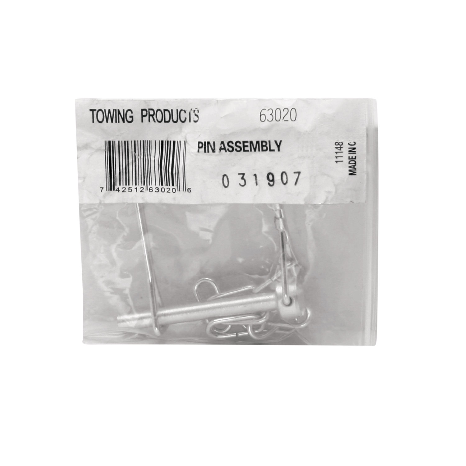 Draw-tite Replacement Part, Pin & Chain Assy. for Pintle Hooks, 1/4 in. Dia.for Pintle Hooks thumbnail 1