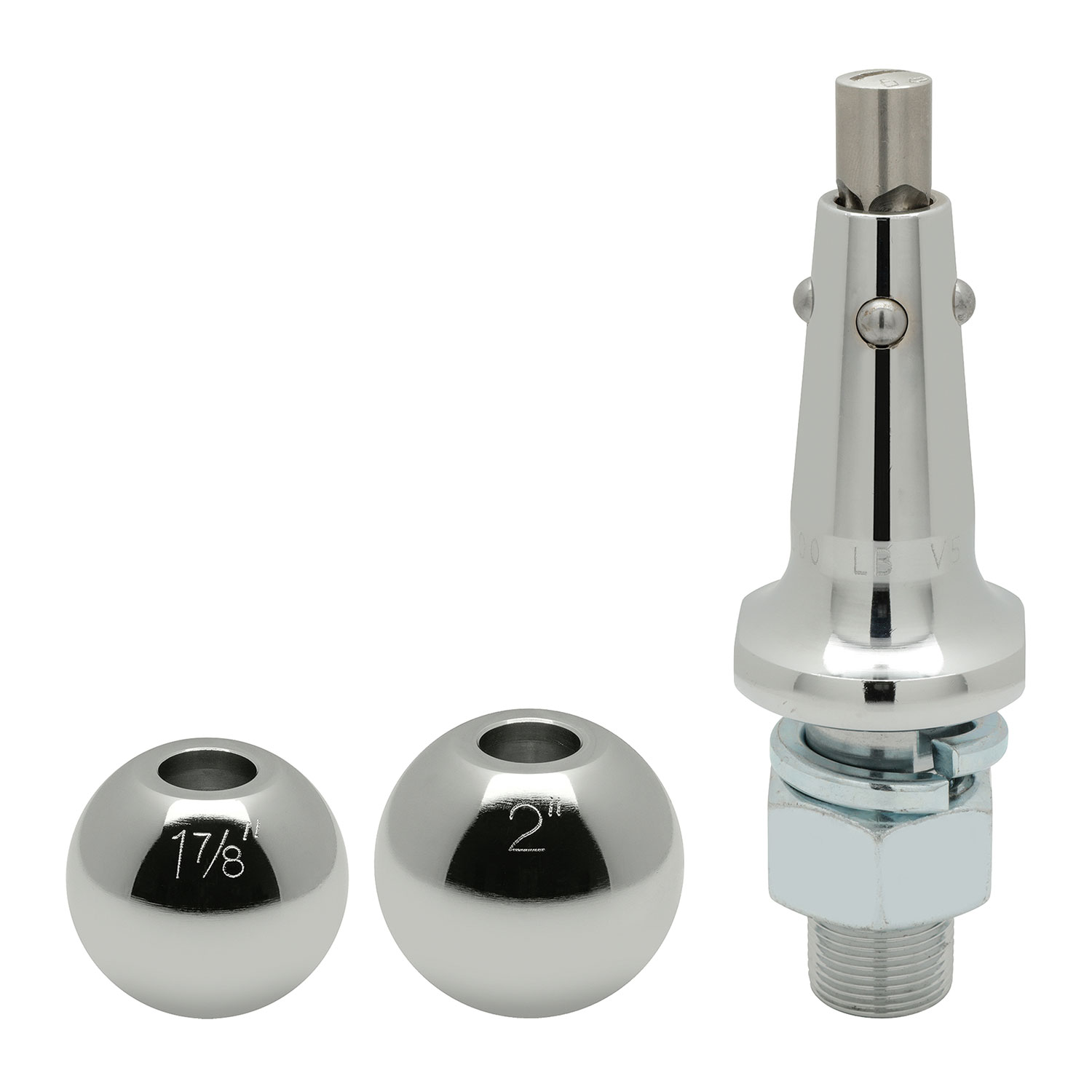 Draw-tite Interchangeable Trailer Hitch Ball, 8,000 lbs. Capacity, Chrome DT63802 thumbnail 0