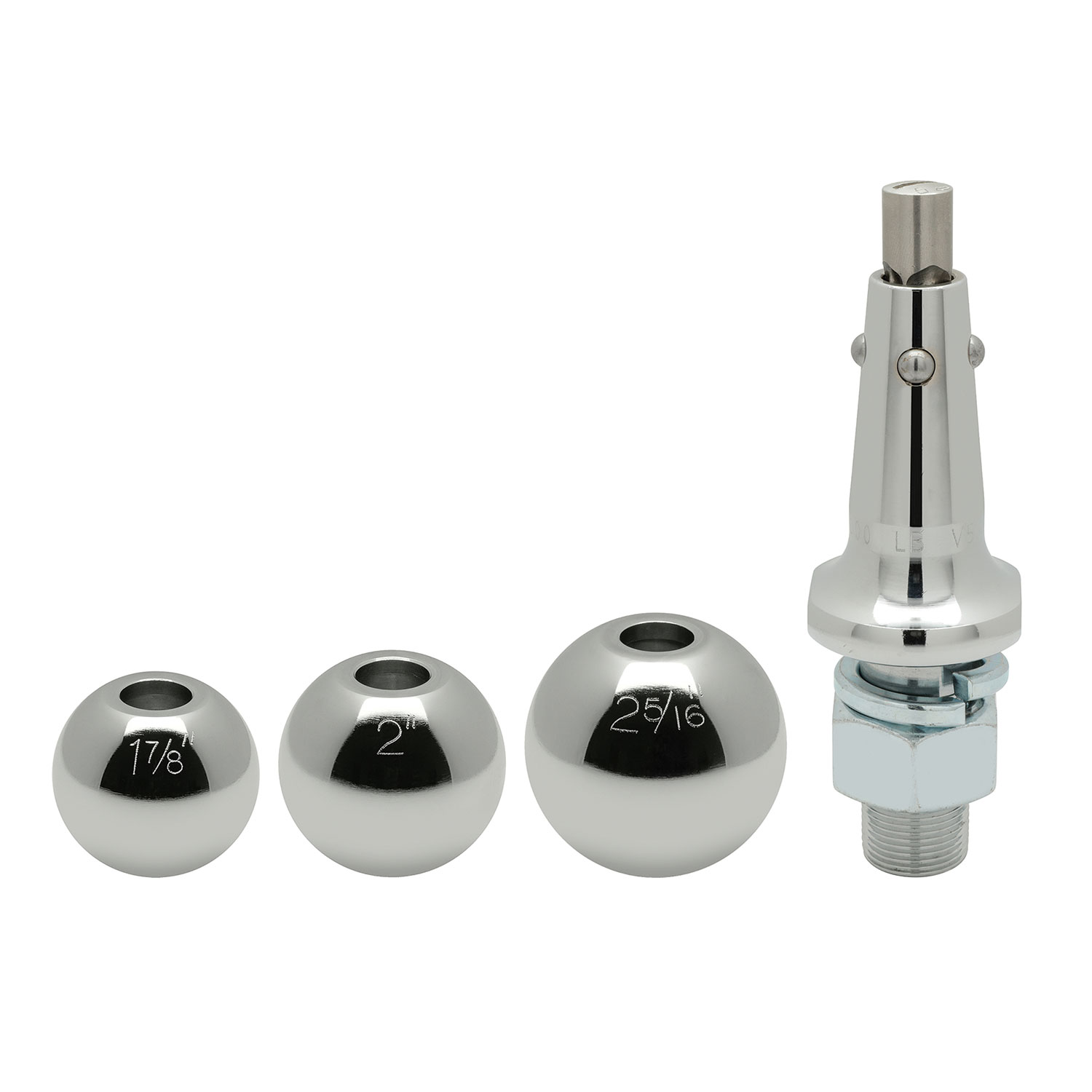 Draw-tite Interchangeable Trailer Hitch Ball, 8,000 lbs. Capacity, Chrome DT63803 thumbnail 0