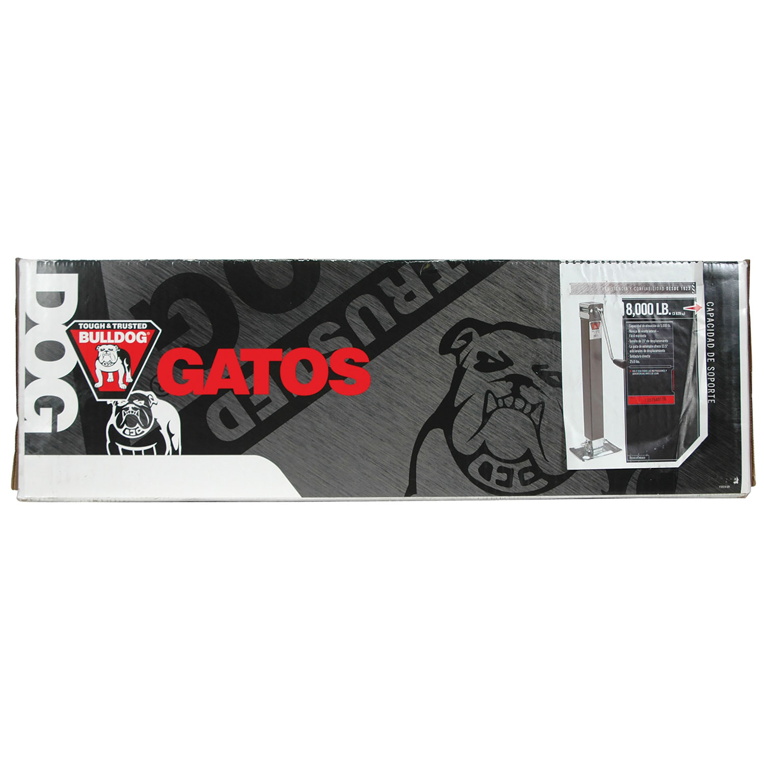 Bulldog Square Trailer Jack, No Mount, 8,000 lbs. Support Capacity, Side Wind, Weld-On, 15 in. Travel BD1907540176 thumbnail 4