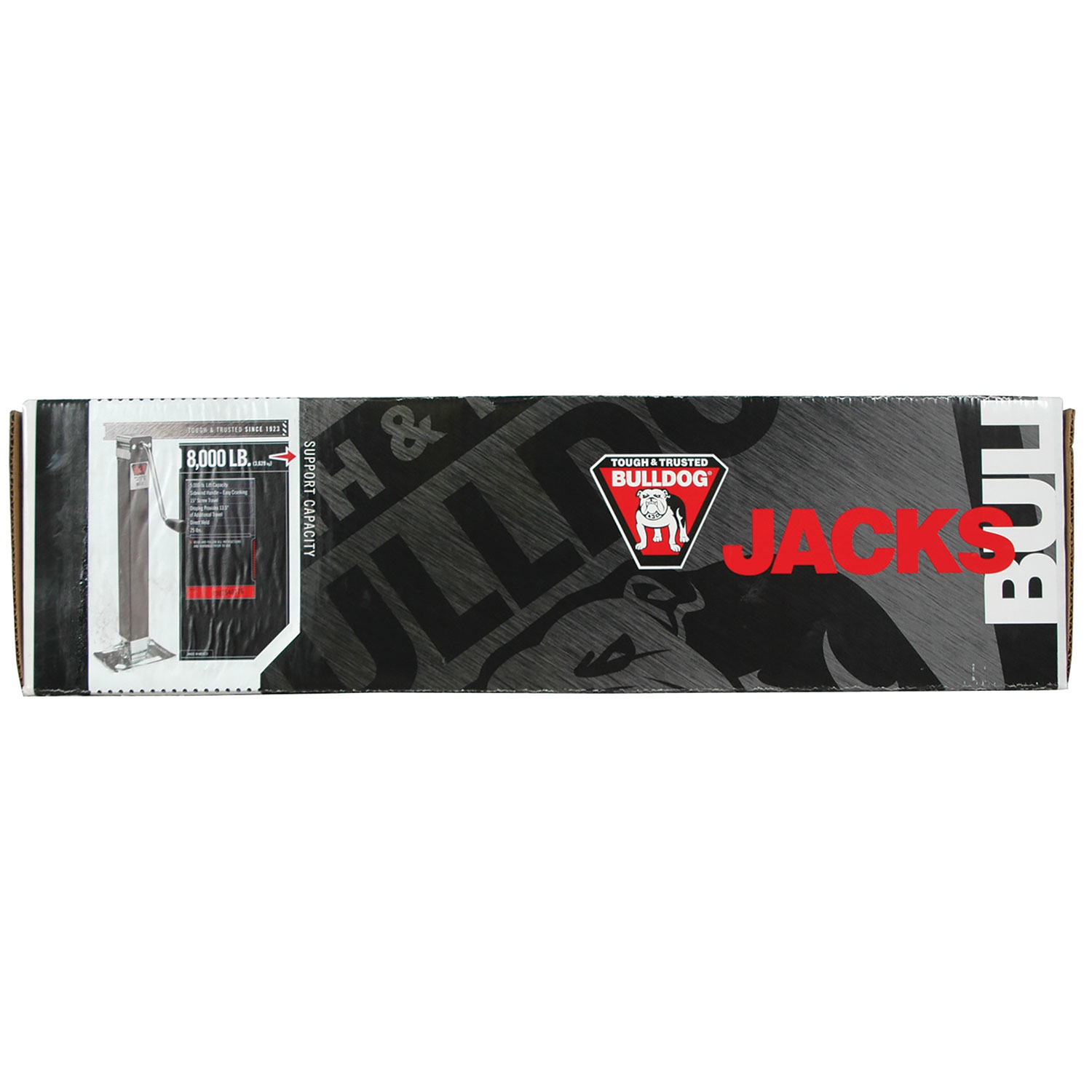 Bulldog Square Trailer Jack, No Mount, 8,000 lbs. Support Capacity, Side Wind, Weld-On, 15 in. Travel BD1907540176 thumbnail 5