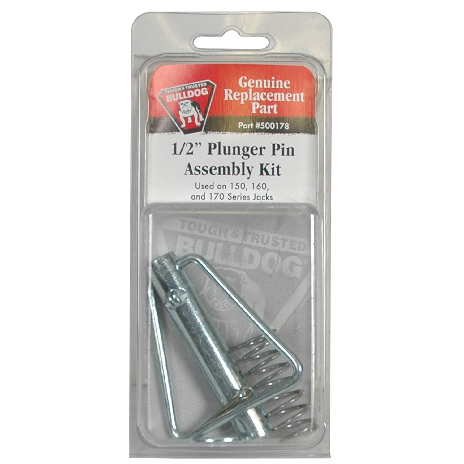 Bulldog Trailer Jack Replacement Part, 1/2 in. Plunger Pin Assembly for 800-5,000 lbs. Jacks thumbnail 1