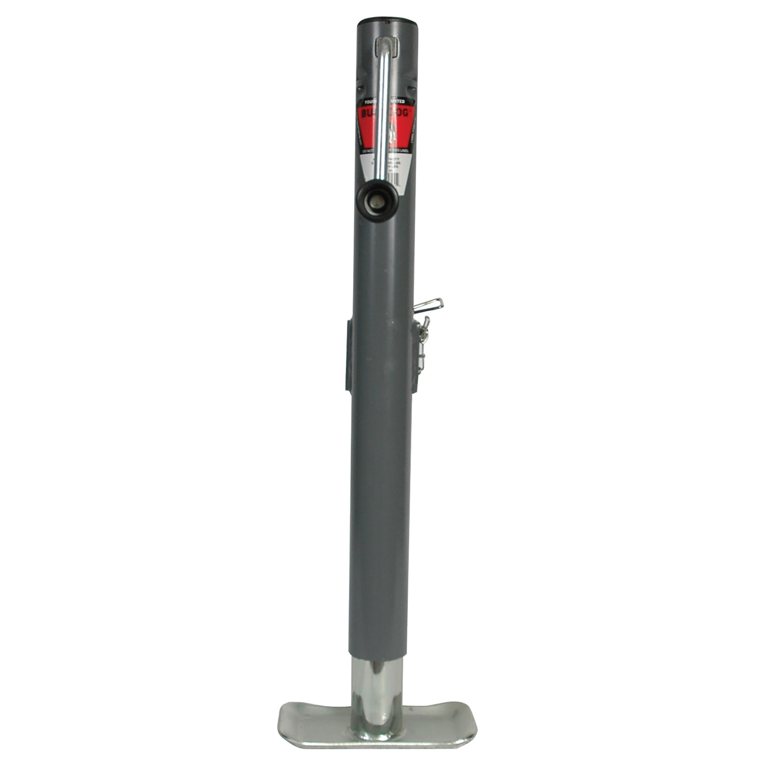 Bulldog Round Trailer Jack, Side Mount, 2,000 lbs. Lift Capacity, Side Wind, Weld-On, 15 in. Travel BD158151 thumbnail 1