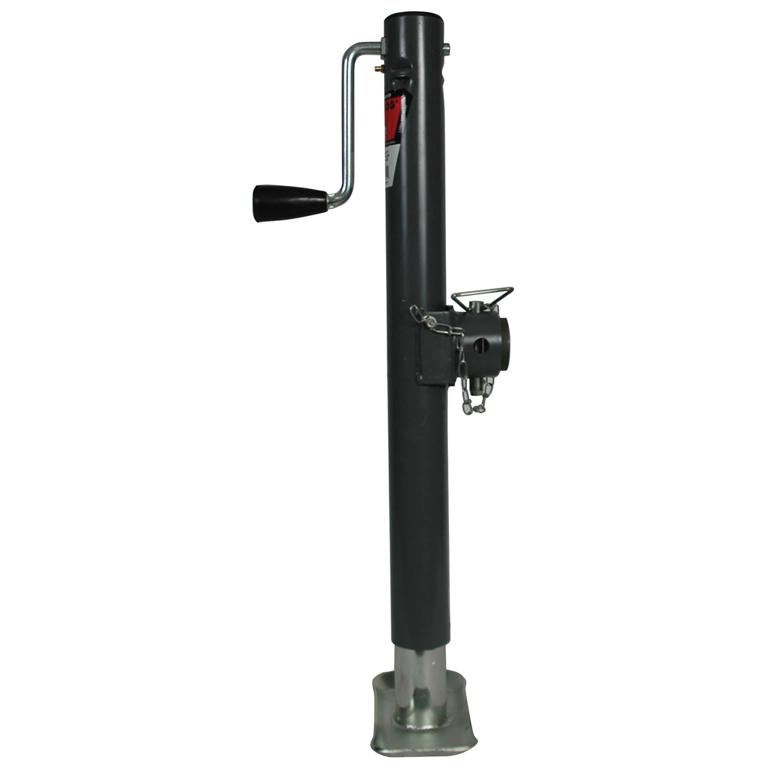 Bulldog Round Trailer Jack, Side Mount, 2,000 lbs. Lift Capacity, Side Wind, Weld-On, 15 in. Travel BD158151 thumbnail 3