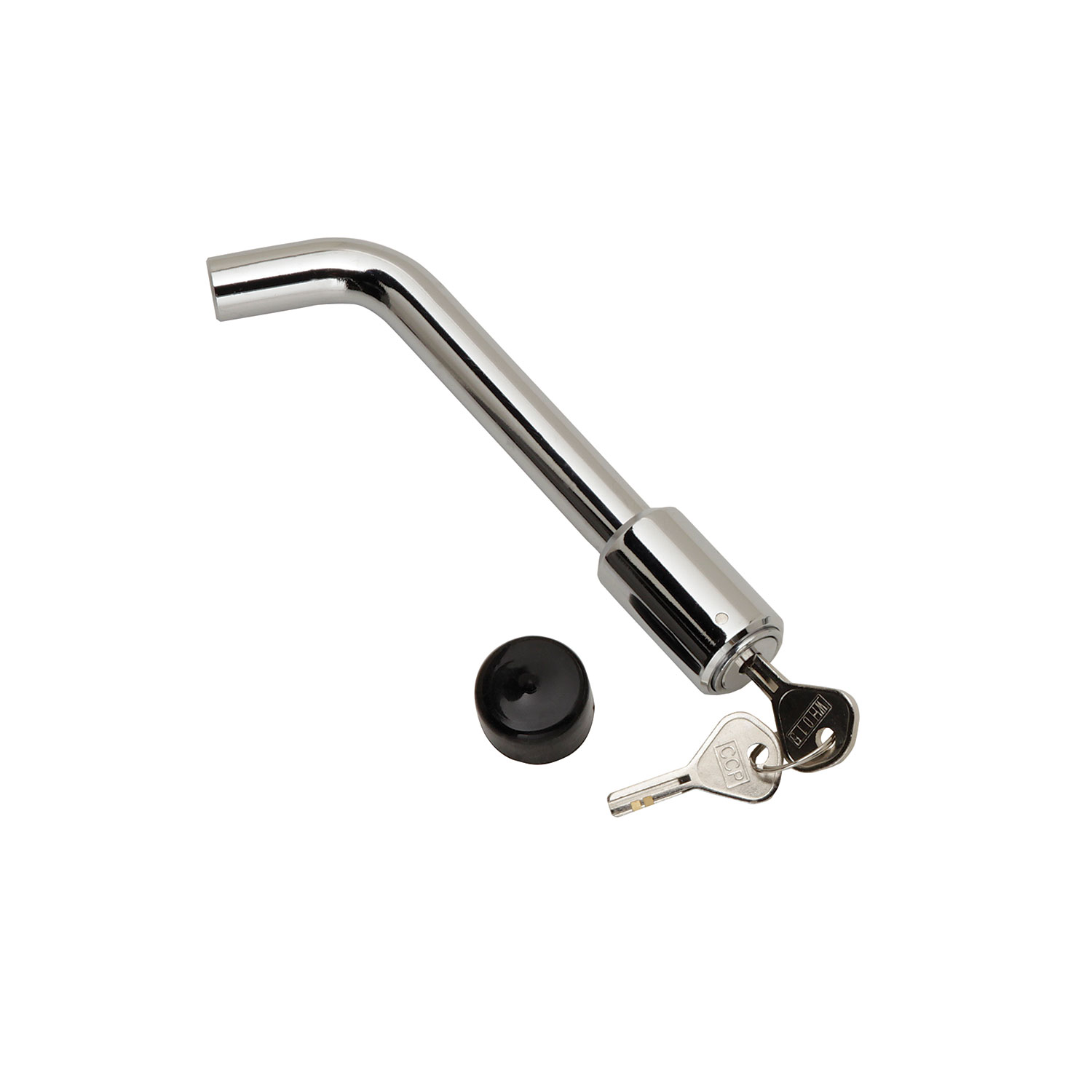 Draw-tite Trailer Hitch Lock, Fits 2 in. Receiver, 5/8 in. Pin Diameter, Bent Pin, Chrome thumbnail 0