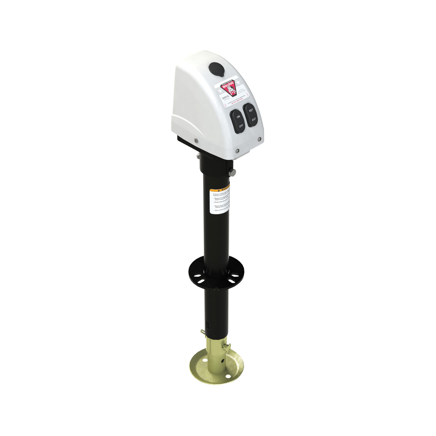 Bulldog Powered Trailer Jack, A-Frame, 3,500 lbs. Lift Capacity, Bolt-On, 14 in. Travel BD500188 thumbnail 0