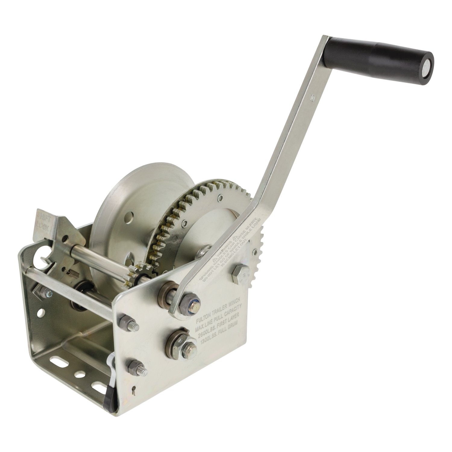 Fulton Trailer Winch, Two-Speed, 2,600 lbs. Capacity, No Strap FL142411 thumbnail 6