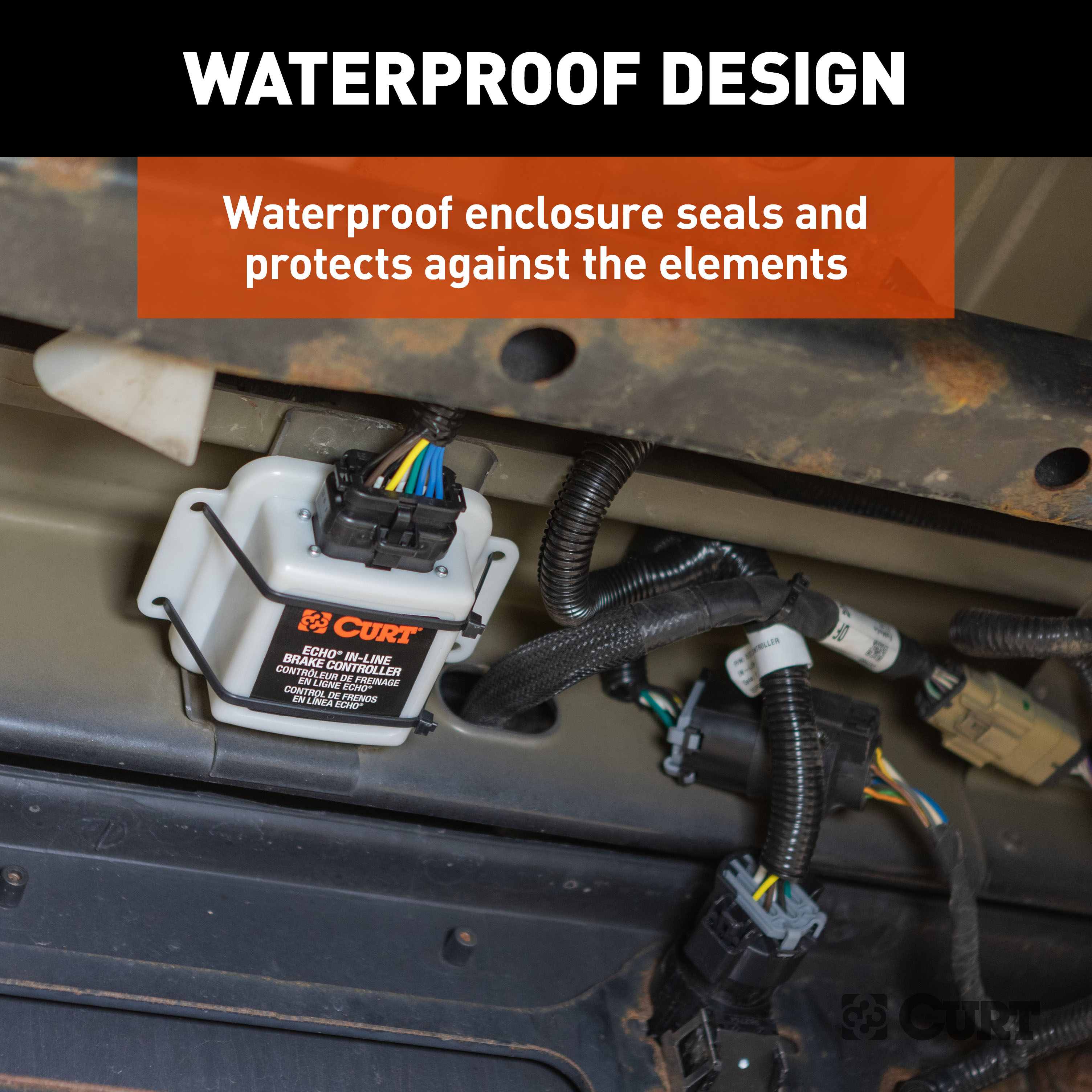 2014-2024 RAM ProMaster 3500 CURT  Echo In-Line Bluetooth Trailer Brake Controller thumbnail 4