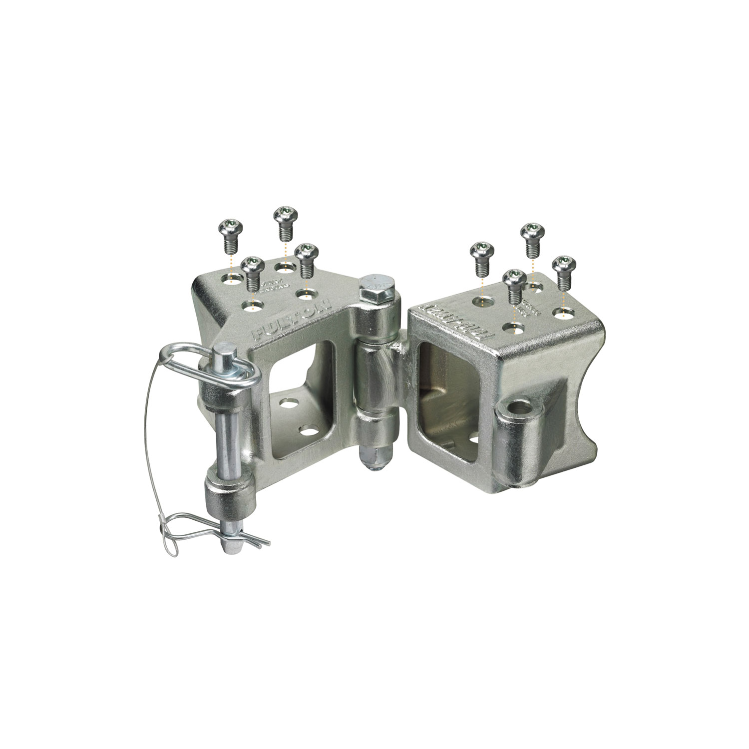 Fulton 3" x 3" 5,000 lbs. Bolt-On Fold-Away Hinge Kit Trailer Tongue Frame HDPB330301 thumbnail 0