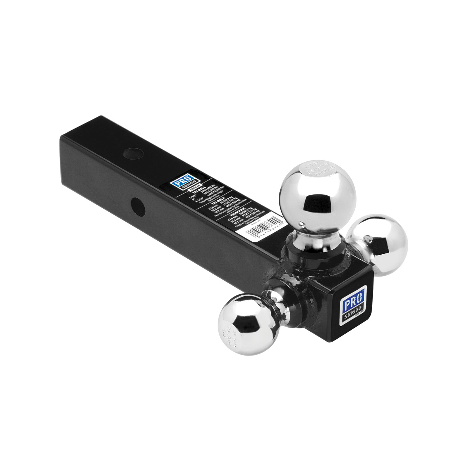 Draw-tite Tri-Ball Trailer Hitch Ball Mount, (1-7/8 in. 2 in., 2-5/16 in. Trailer Hitch Balls), Fits 2 in.Receiver, 10,000 lbss. Capacity, Black DT80426 thumbnail 0