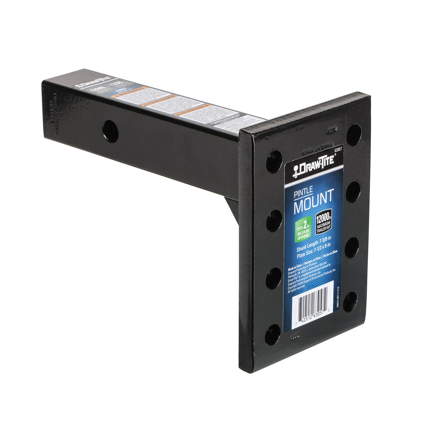 Draw-tite Pintle Hook Mounting Plate, 12,000 lbs. Capacity, Fits 2 in. Receiver thumbnail 1