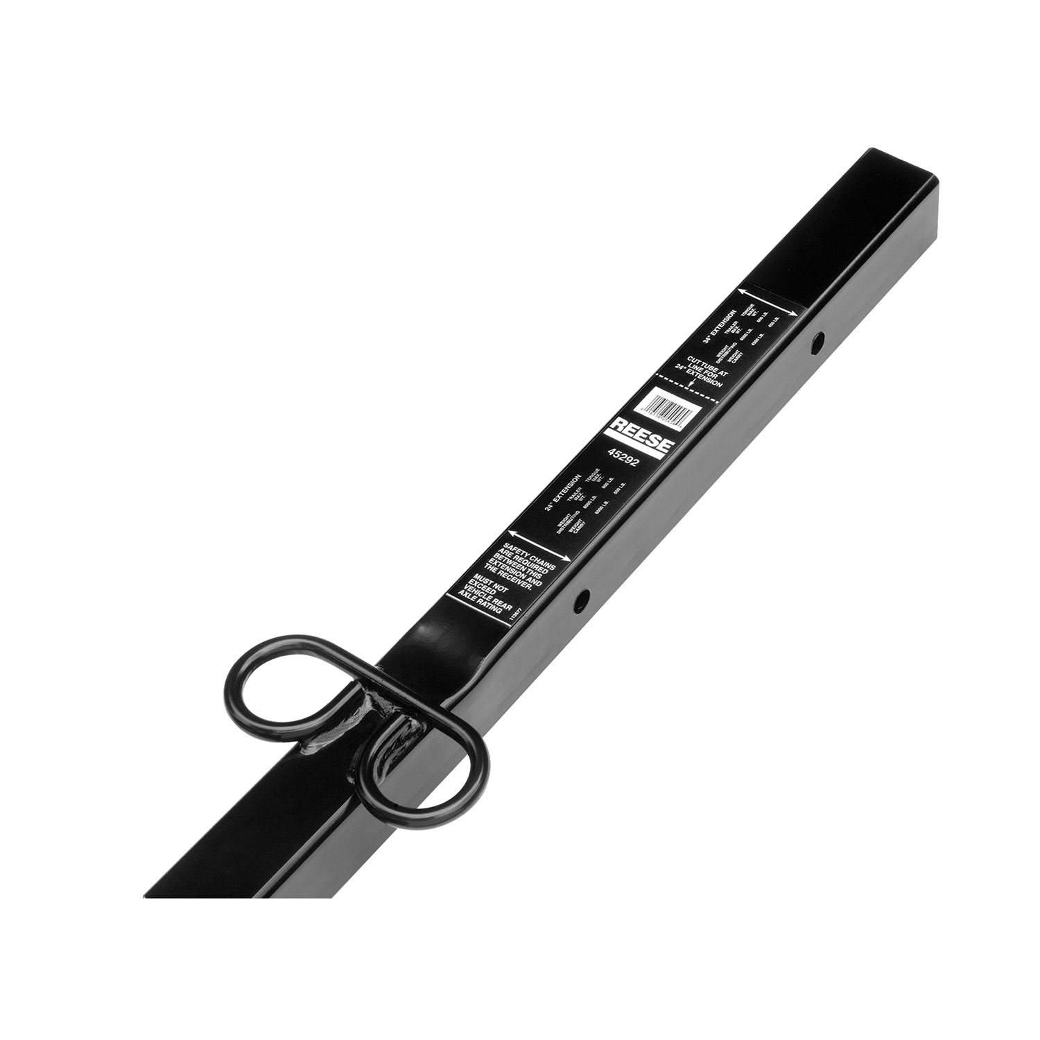 Reese Trailer Hitch Adapter, from 2-1/2 in. to 2 in. Receiver, 24 in. Length thumbnail 4