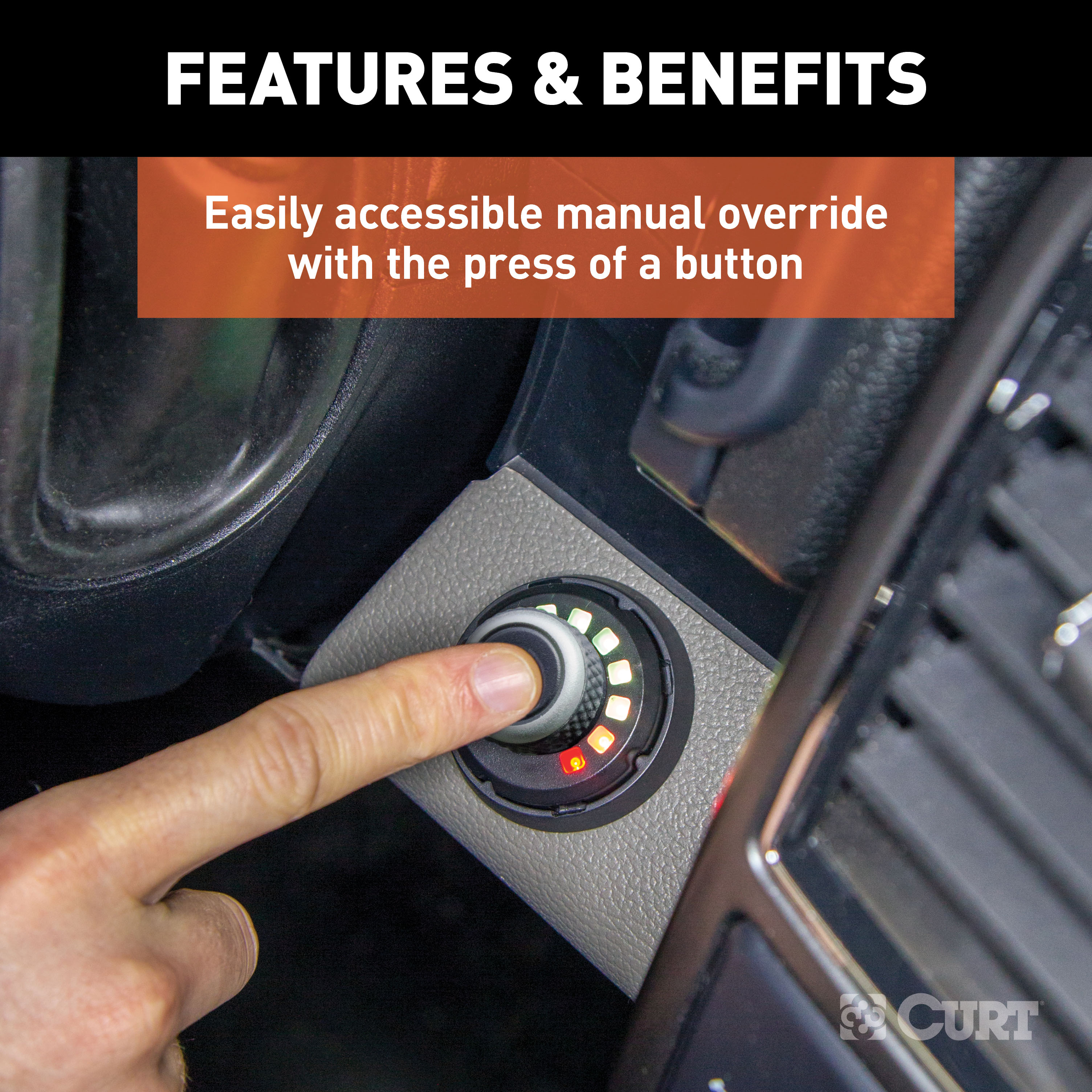 1999-2004 Ford F-350 Super Duty CURT Spectrum Integrated Proportional Trailer Brake Controller thumbnail 8