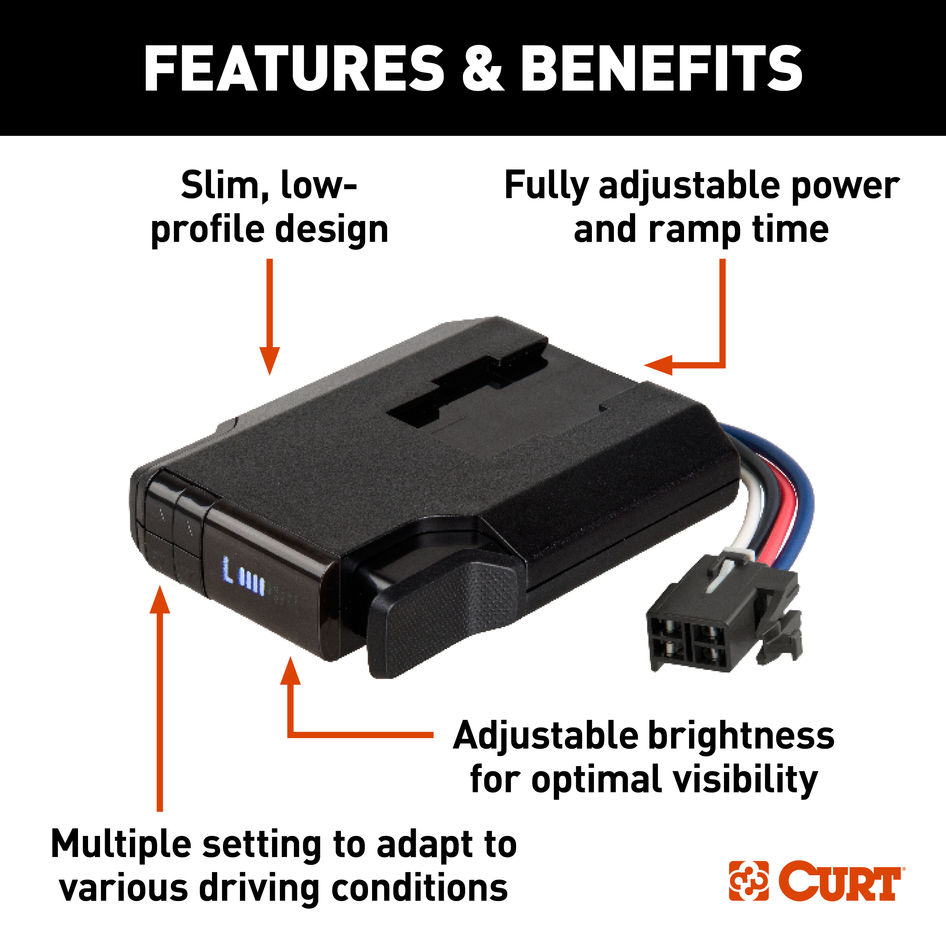 2013-2014 Ram 1500 CURT Venturer NEXT Time-Delay Trailer Brake Controller 1-3 axles thumbnail 2