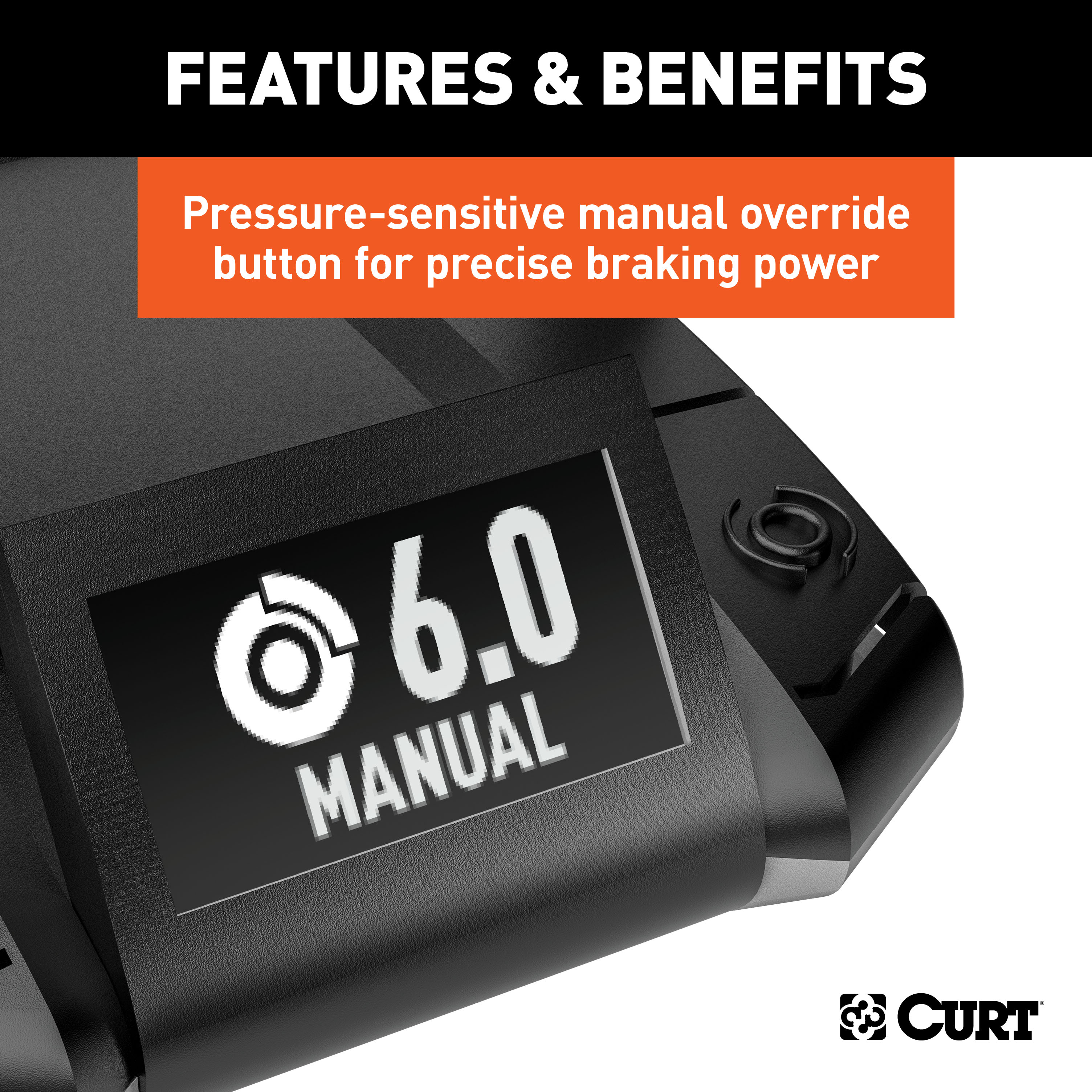 2009-2025 Honda Pilot CURT Assure Proportional Trailer Brake Controller with Dynamic Screen 1-4 Axles thumbnail 3