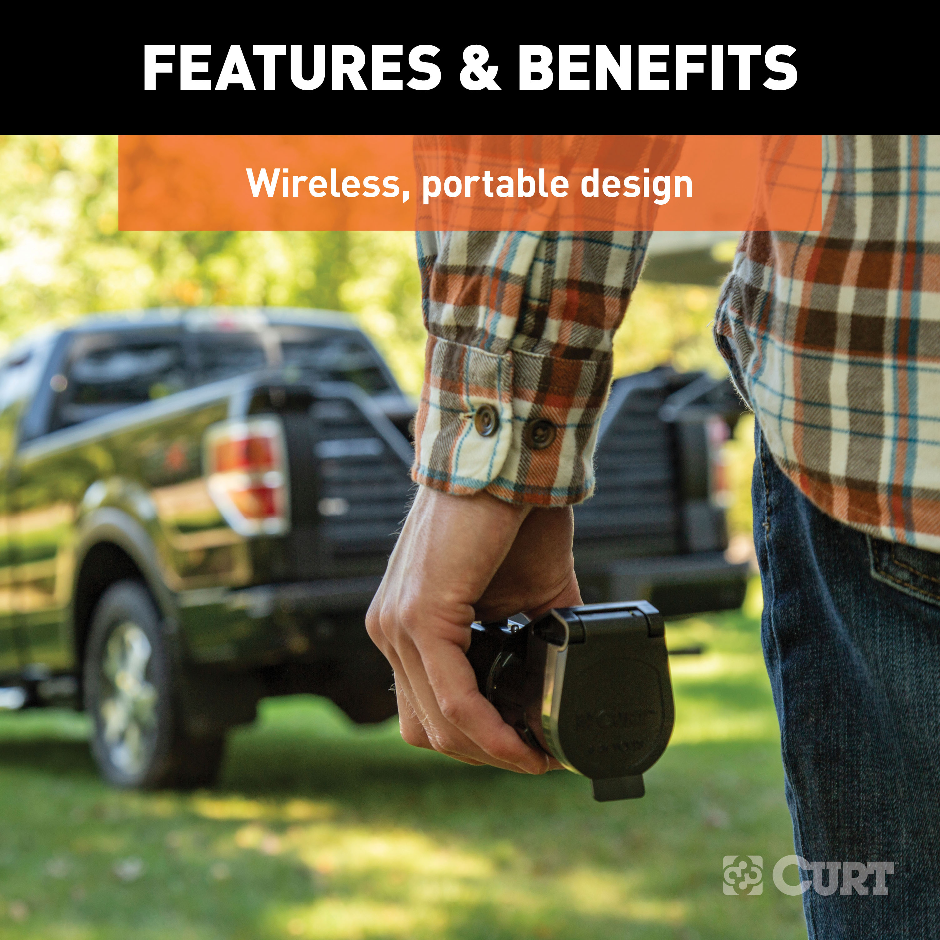2016-2024 Toyota Tacoma CURT Echo Bluetooth Mobile 7-Way Trailer Brake Controller thumbnail 9