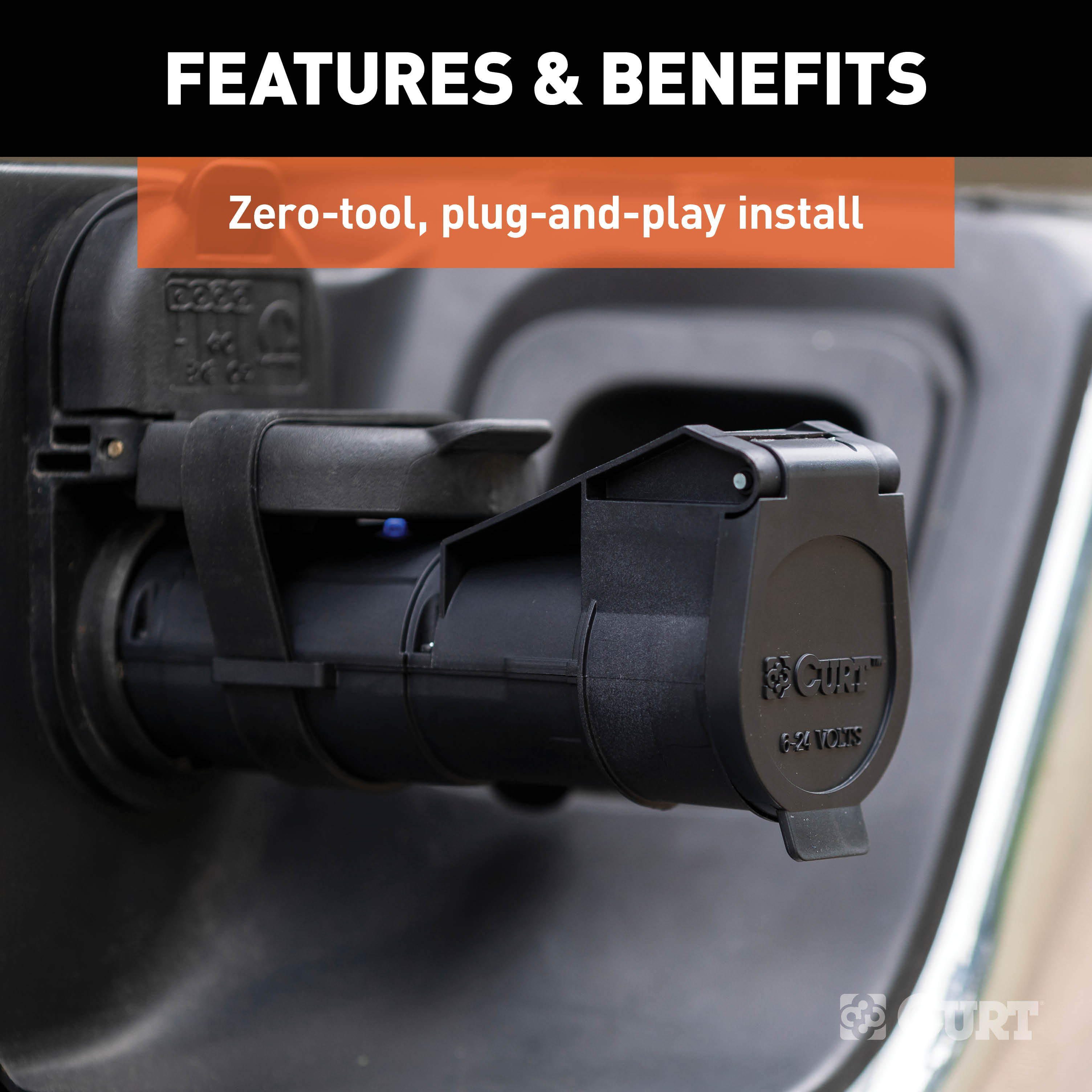 1998-2009 Dodge Durango CURT Echo Bluetooth Mobile 7-Way Trailer Brake Controller thumbnail 8